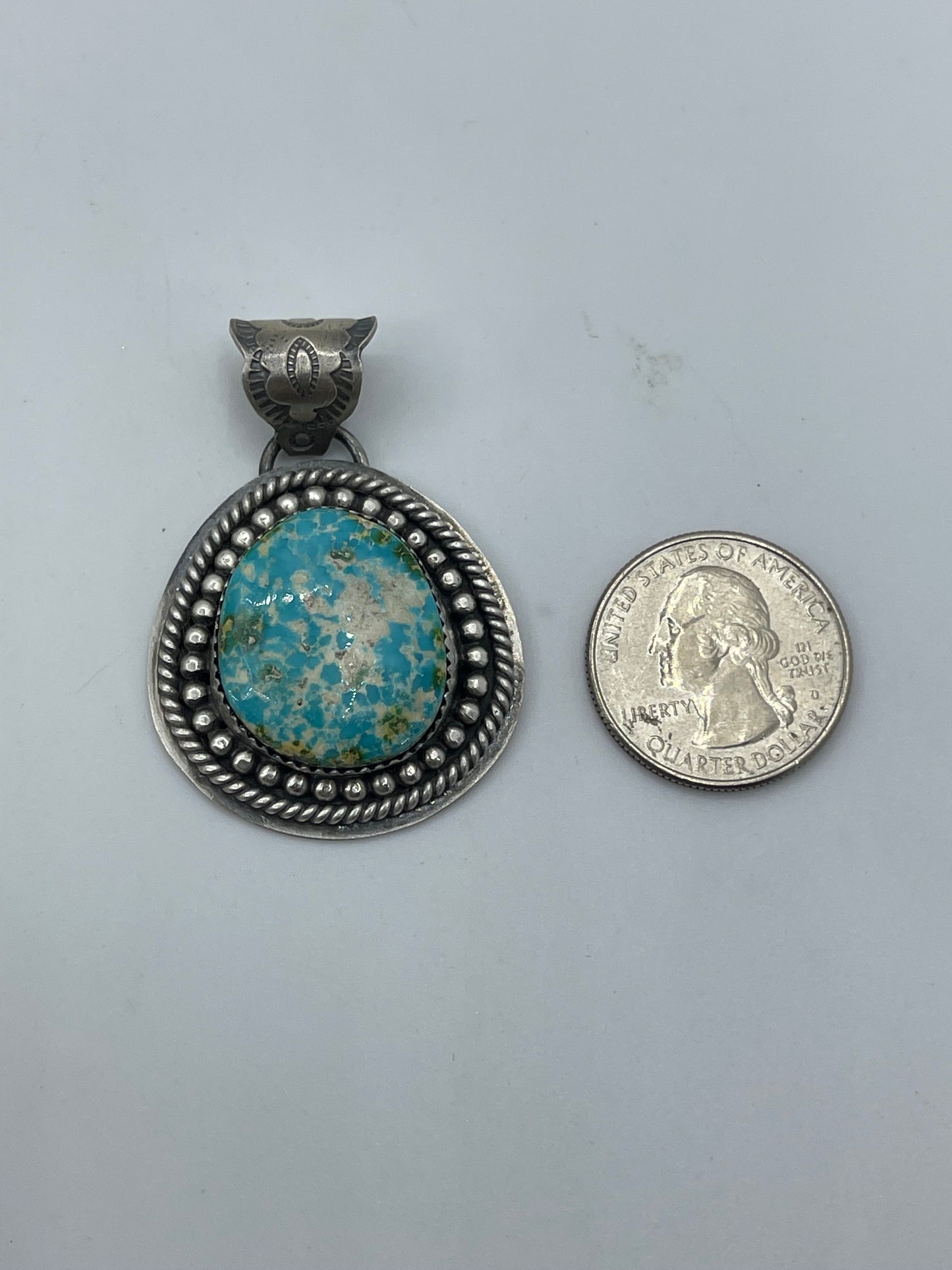 Sonoran Gold Turquoise Pendant with 7mm Bale