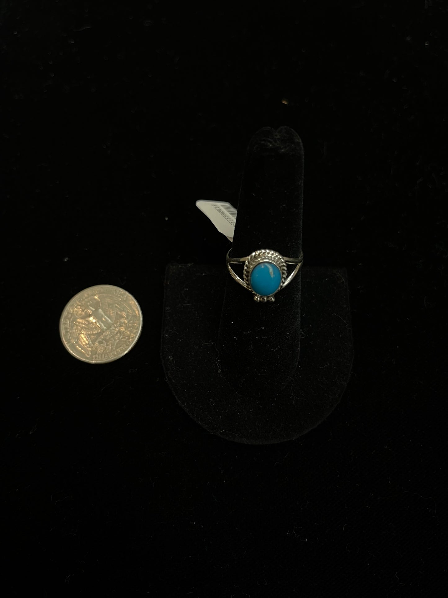 7.5 Turquoise Ring by Rosemary Saunders, Navajo