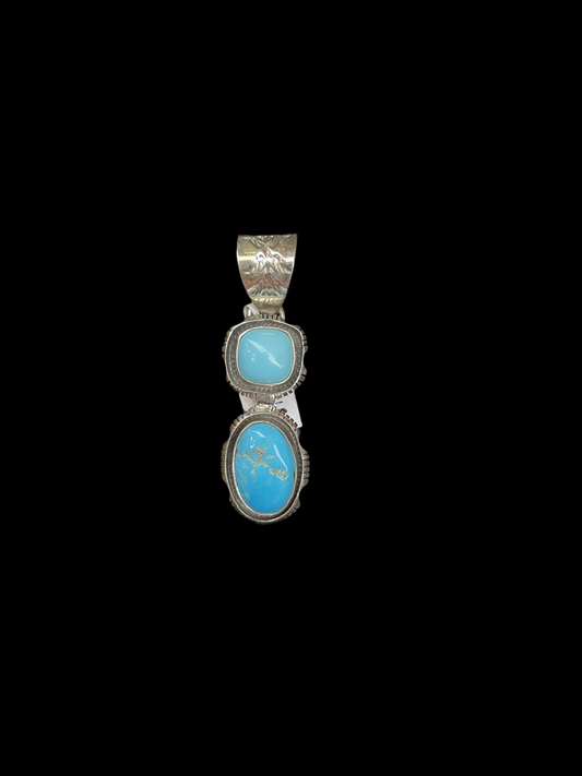 2 Stone Turquoise Pendant