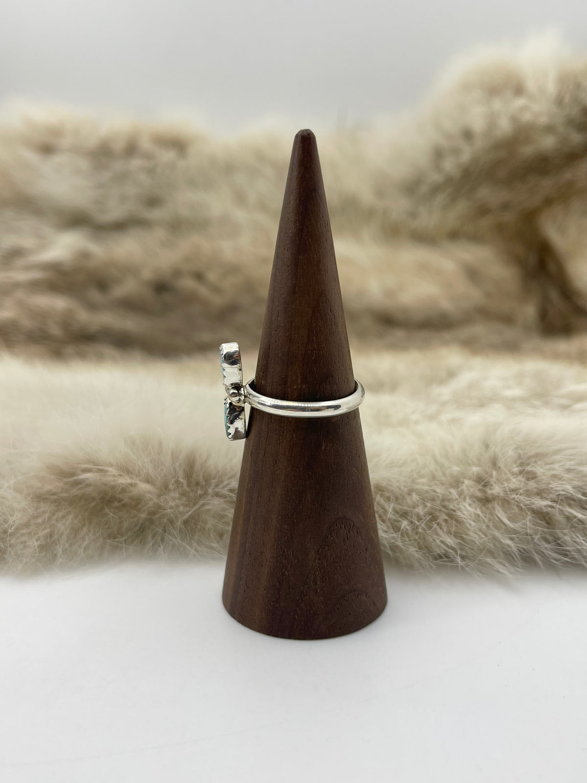 5.5 2 Stone Turquoise Ring Navajo