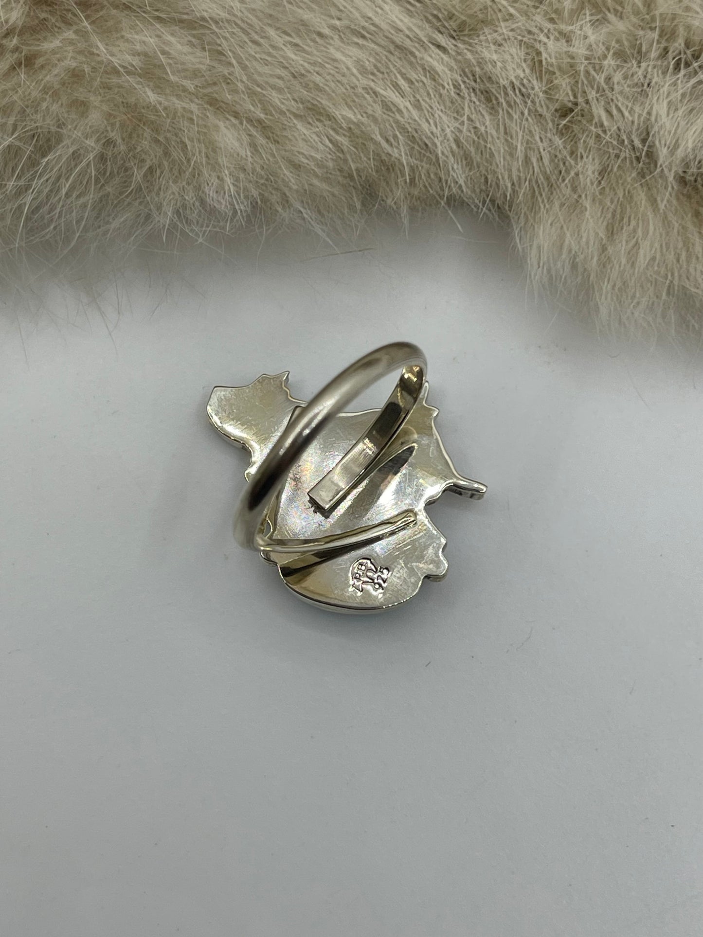 8.0 Bull Rider W/Turquoise Ring by Emerson Delgarito, Navajo