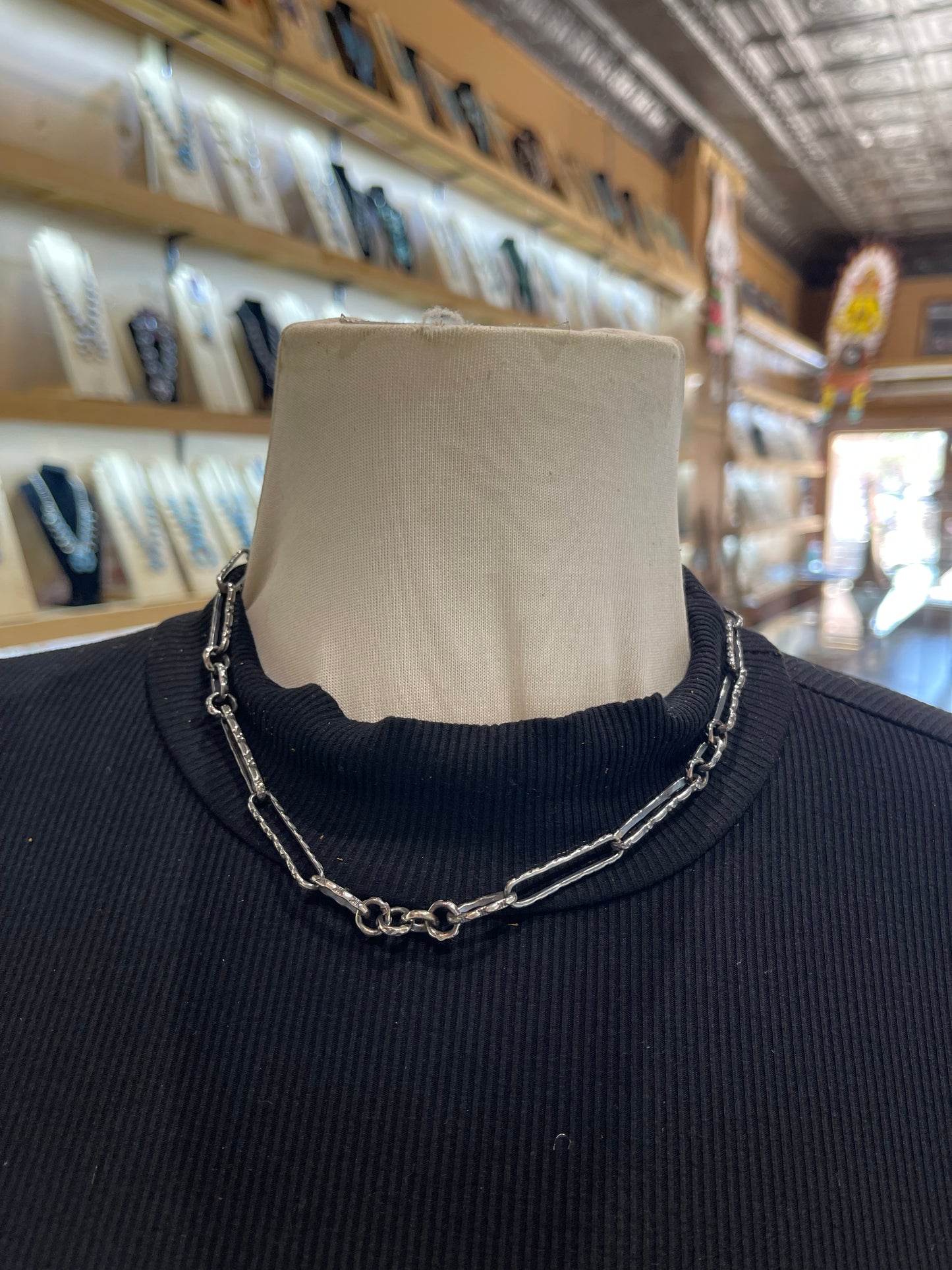 18" Handmade Paperclip Chain by Bad Bronc