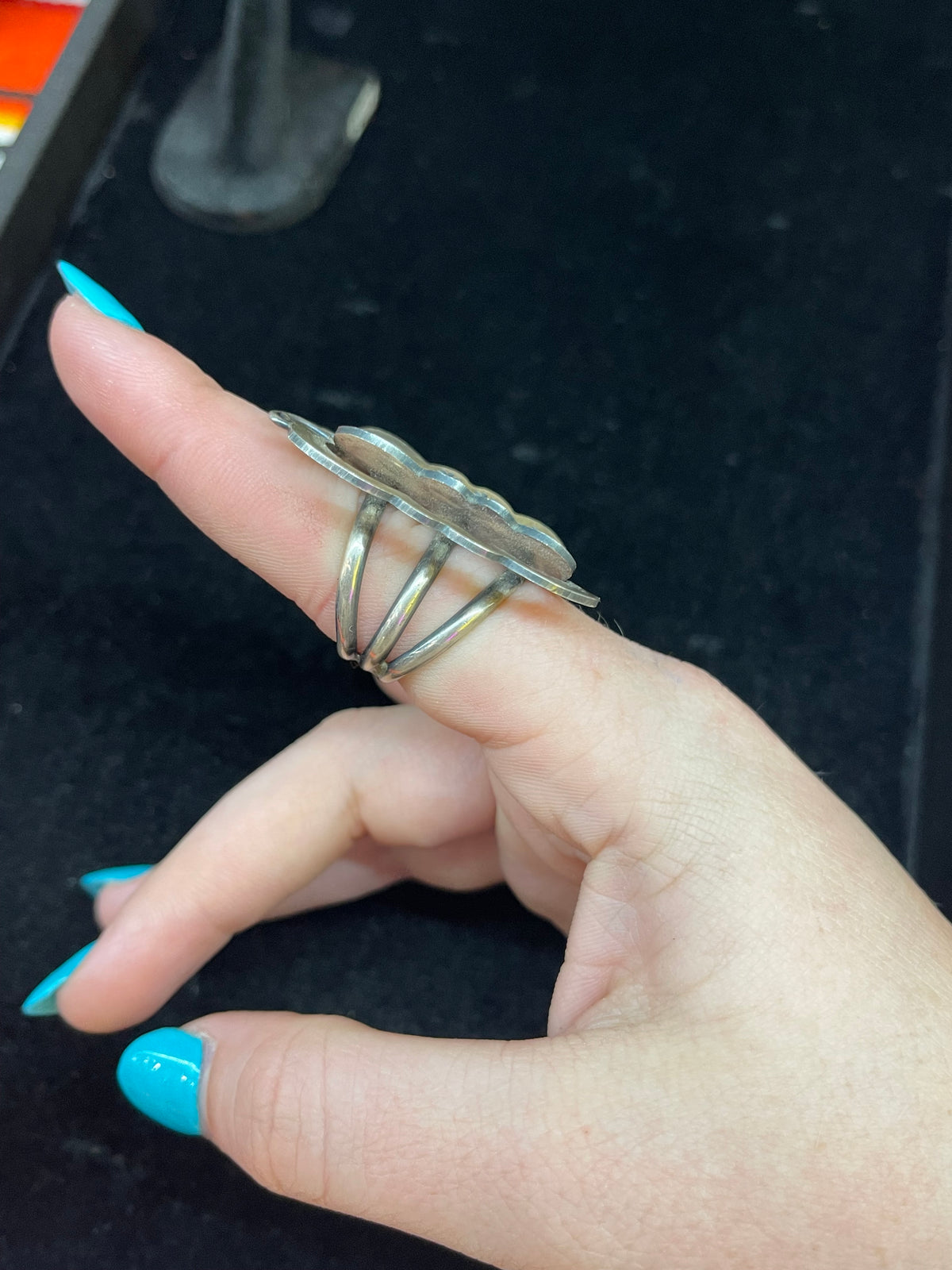 7.0 or 8.0 Butterfly or Dragonfly Ring by Tim Yazzie, Navajo