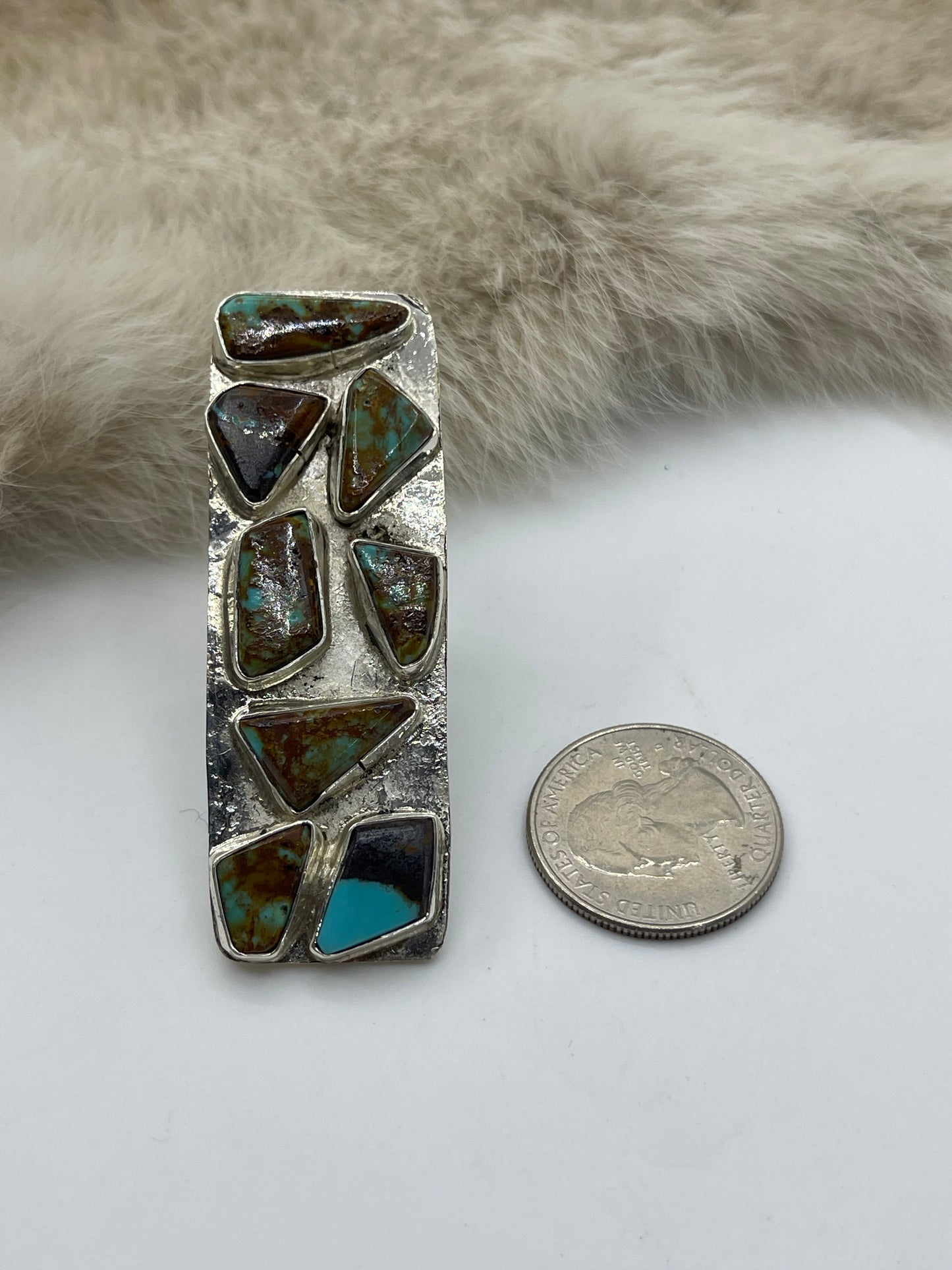 8 Stone #8 Turquoise Adjustable 6.0-9.0 Ring by Jude Candelaria, Zuni