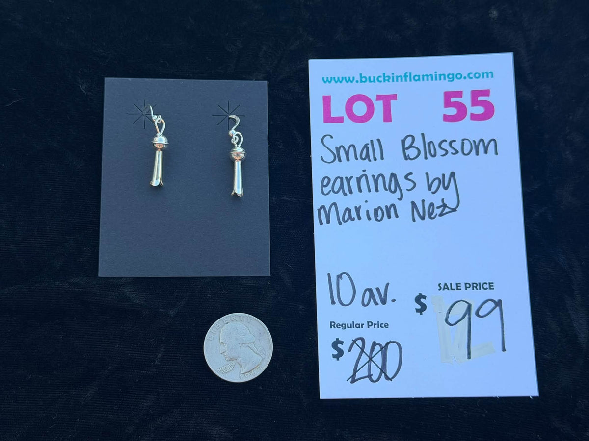 LOT 55 10/25 Small Blossom Earrings by Marion Nez