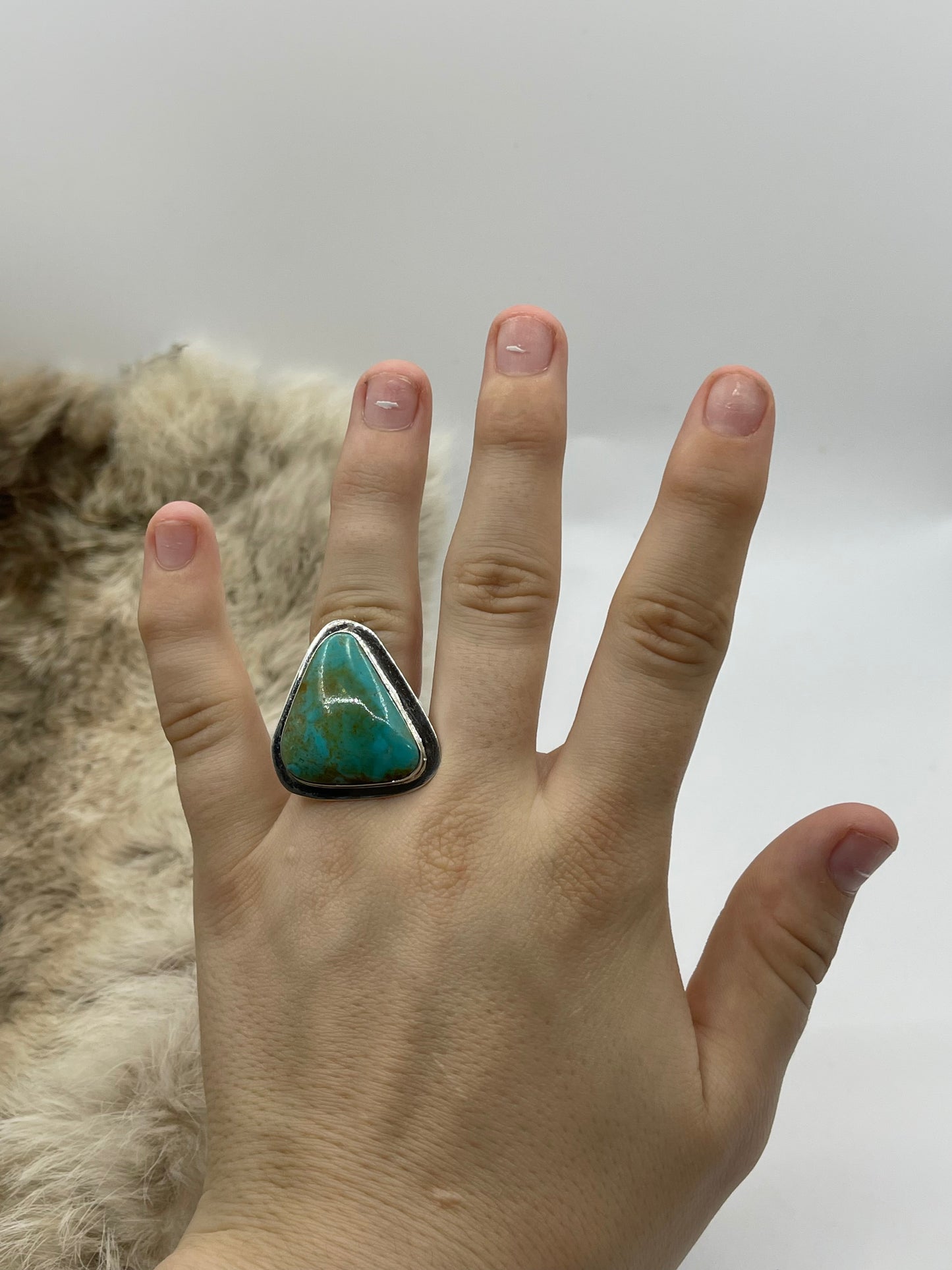 8.0 Royston Turquoise Ring by Marie Jackson, Navajo