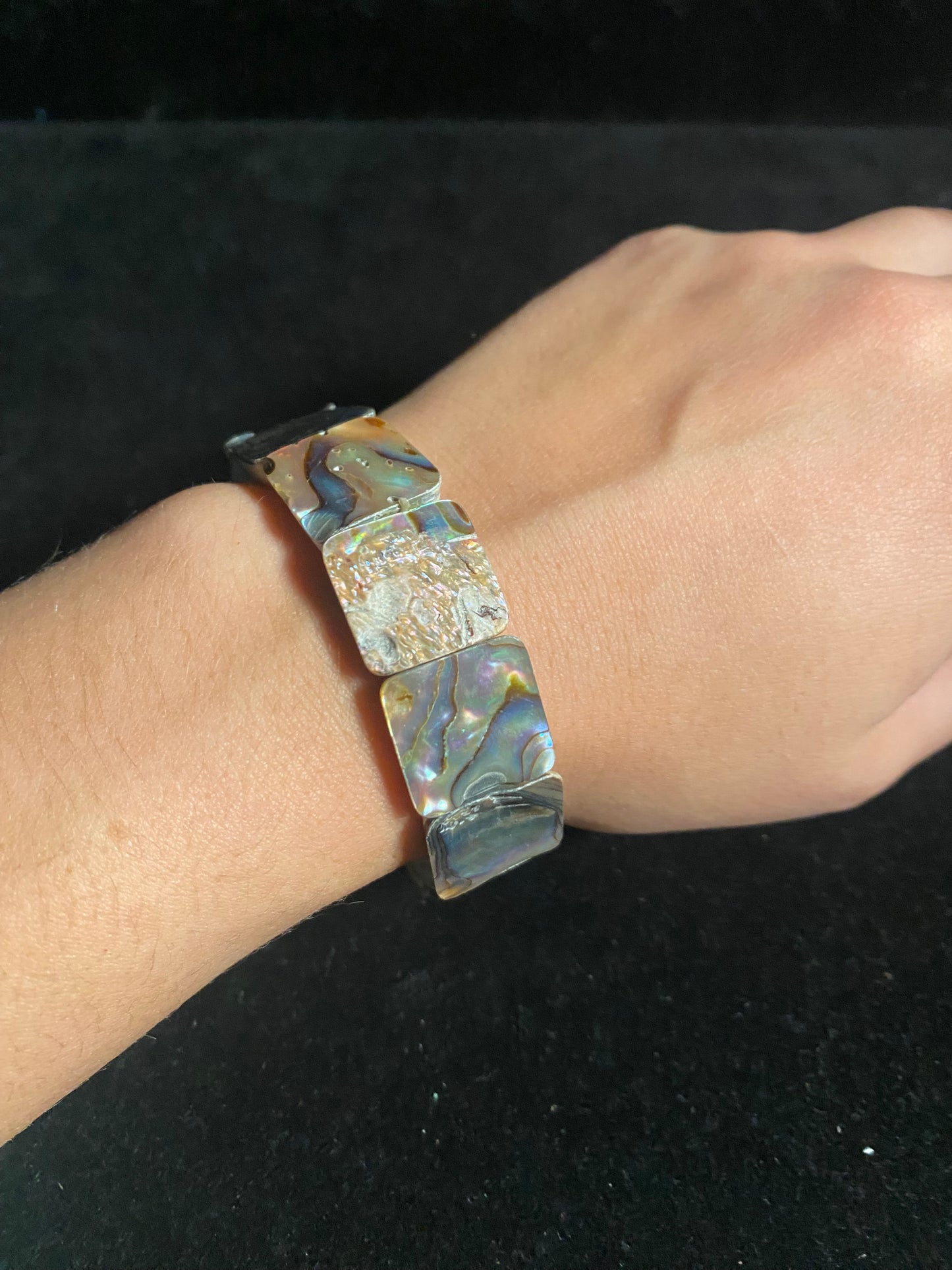 Abalone Shell Stretchy Bracelet by Jolene Bird