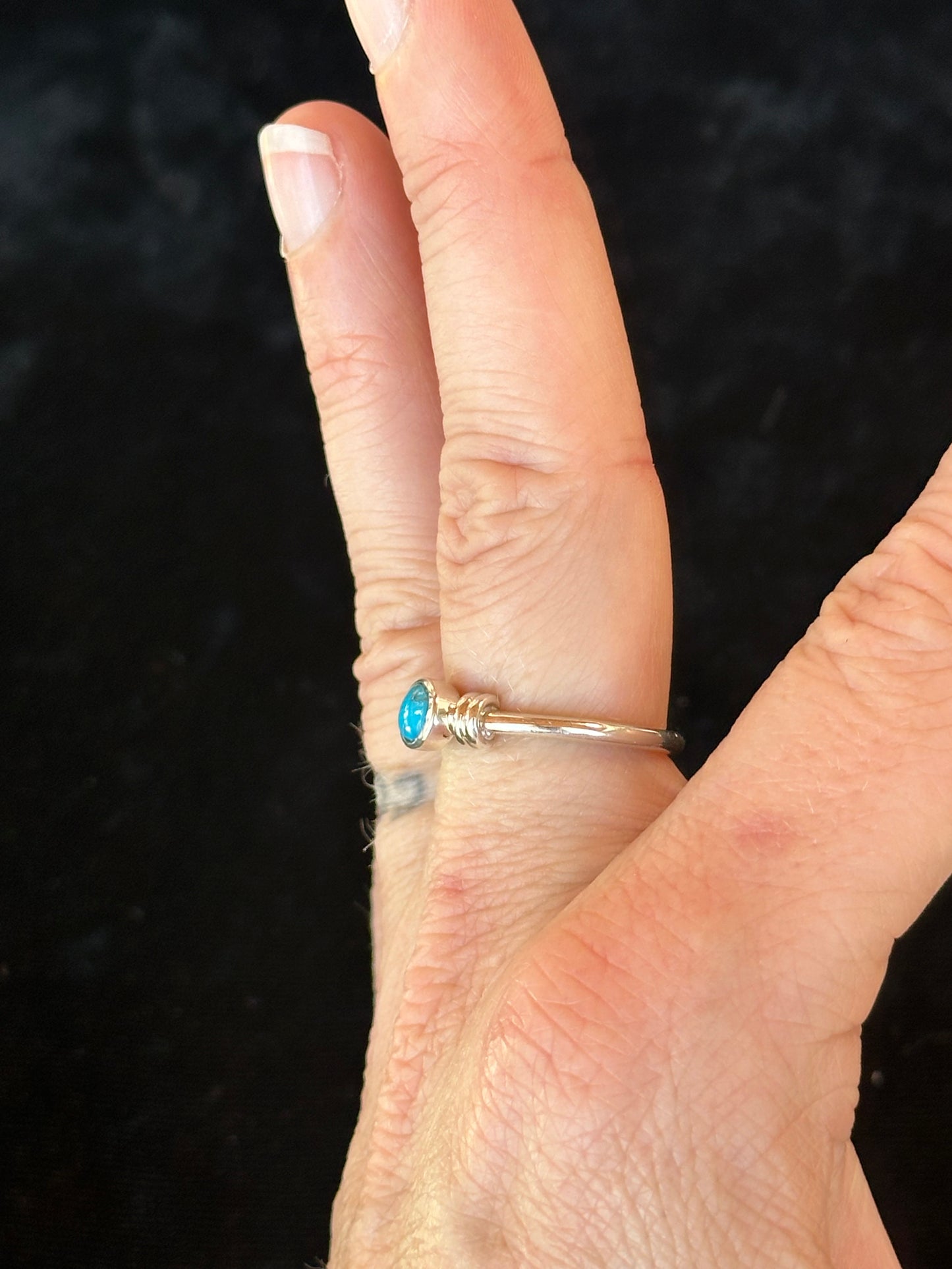 5.5 Dainty Turquoise Ring