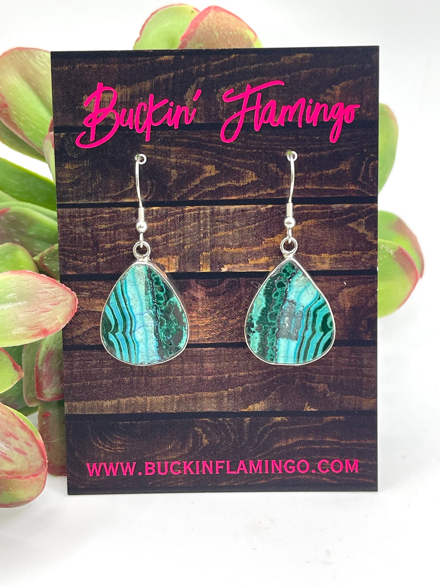 Malachite Slab Earrings