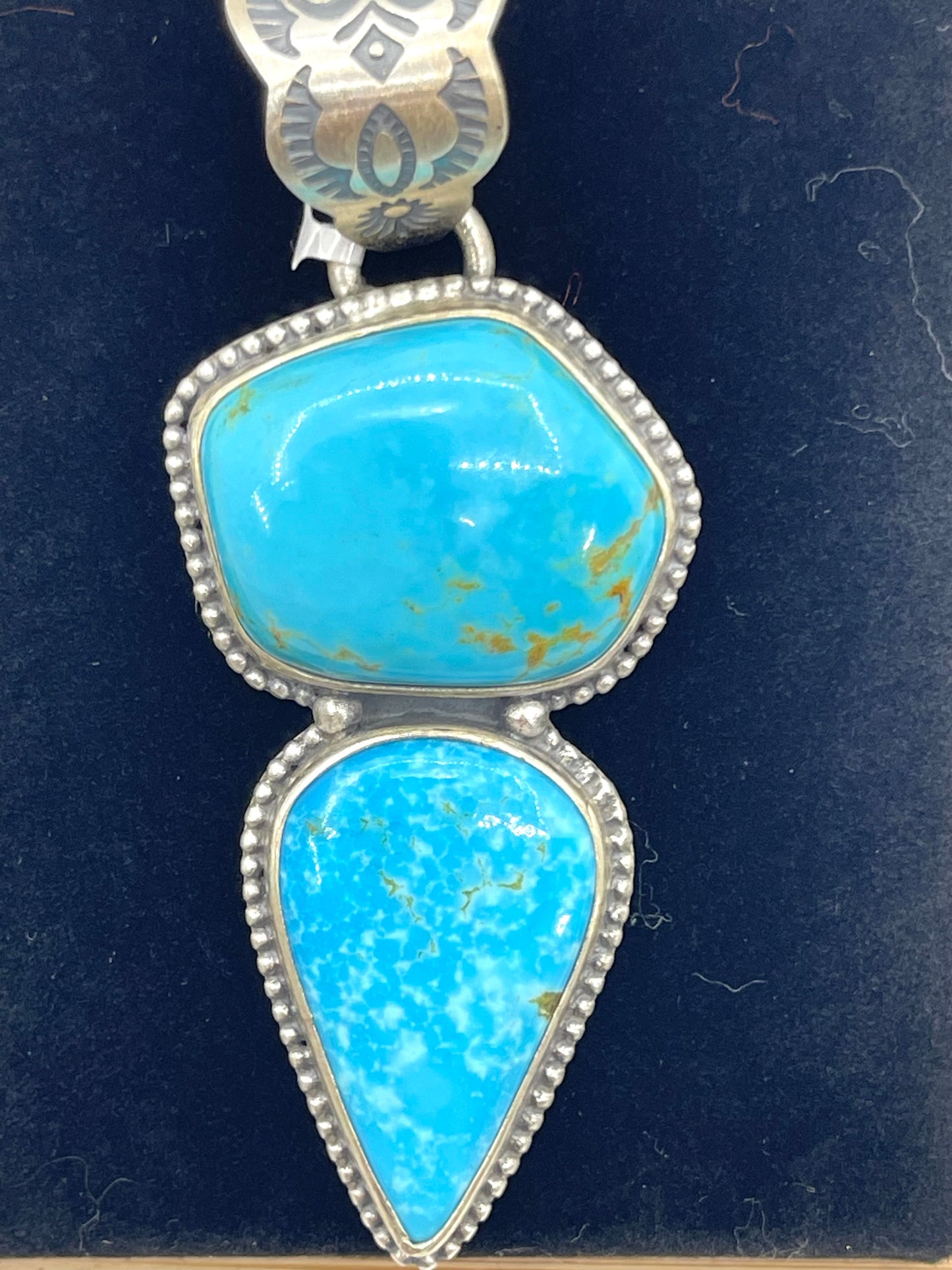 2 Stone Turquoise Pendant