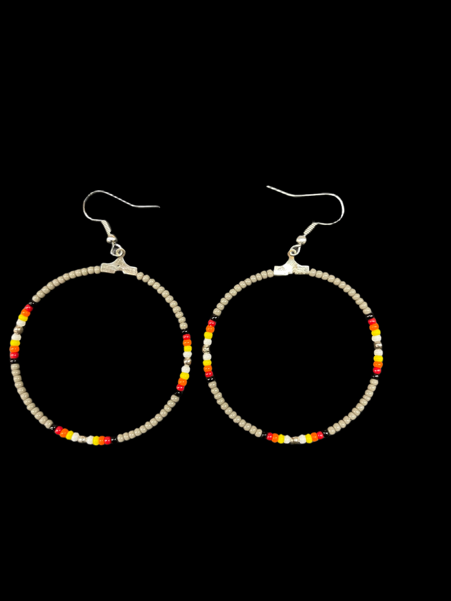 Seed Bead Hoops on Hook Earrings