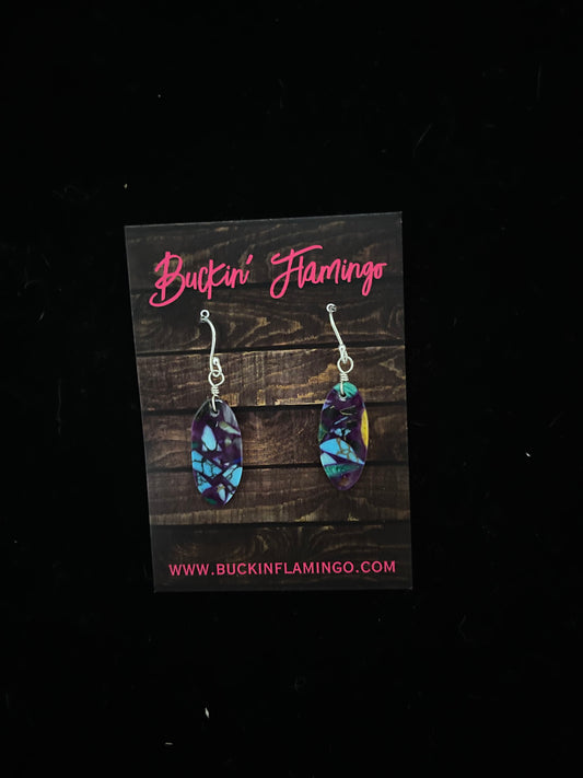 Purple Mojave Slab Dangle Earrings