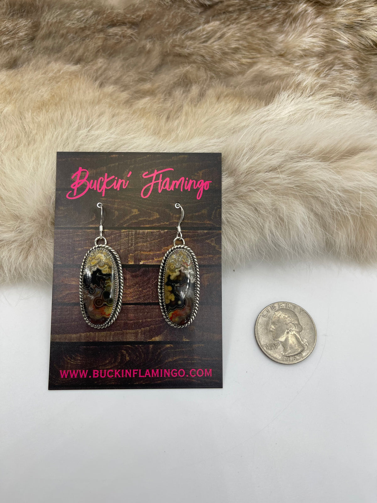 20" Crazy Lace Agate Necklace & Earring Set by Joe Begay, Navajo