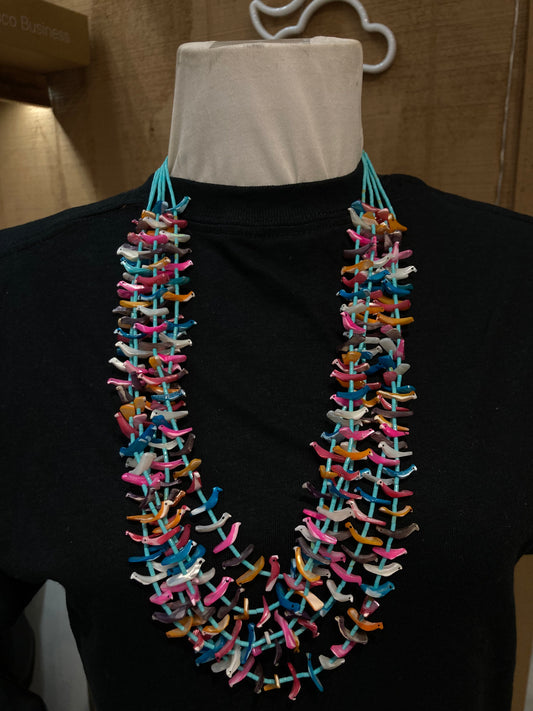 26" 5 Strand Colorful Fetish Necklace