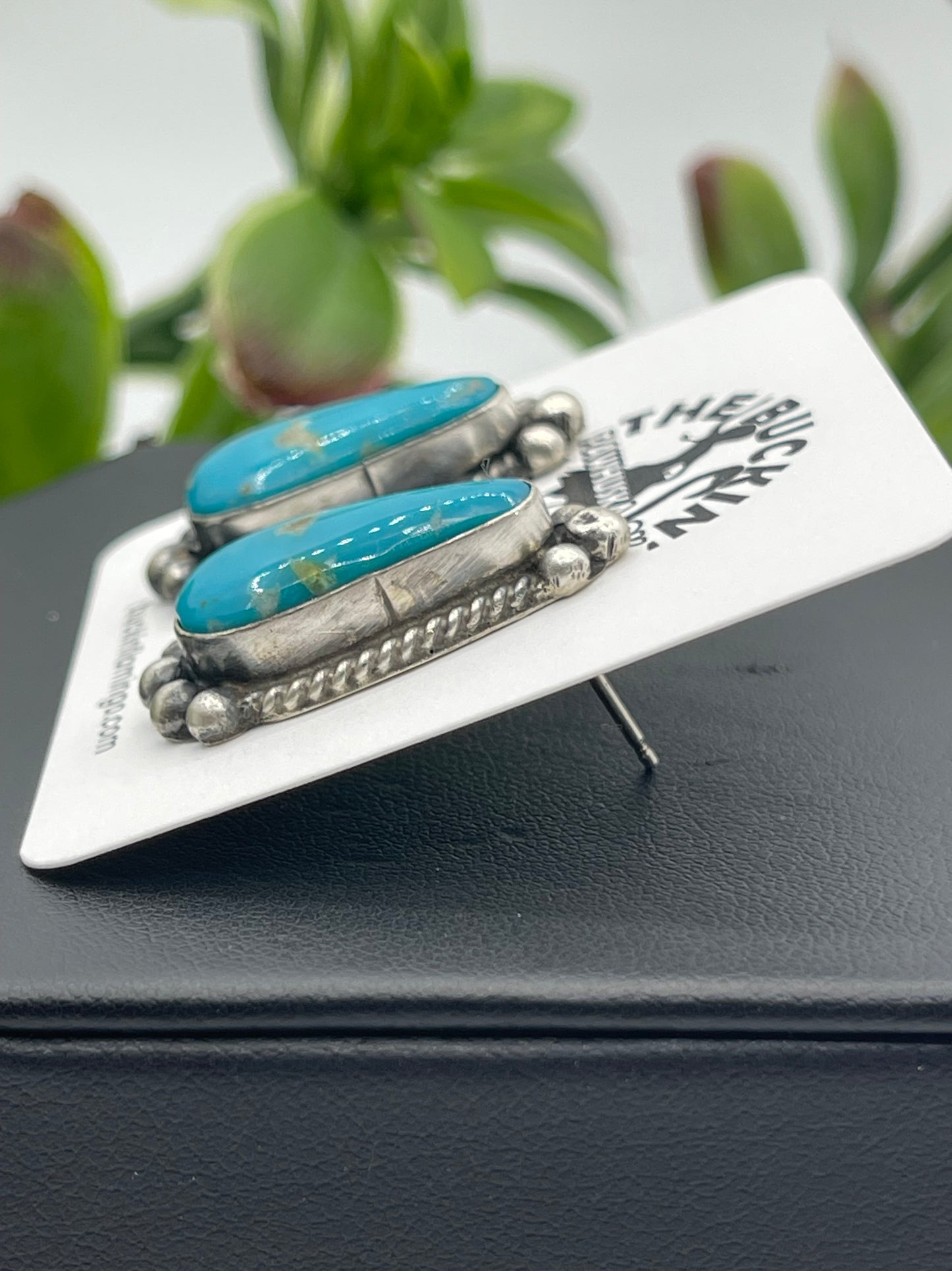Kingman Turquoise Teardrop Earrings