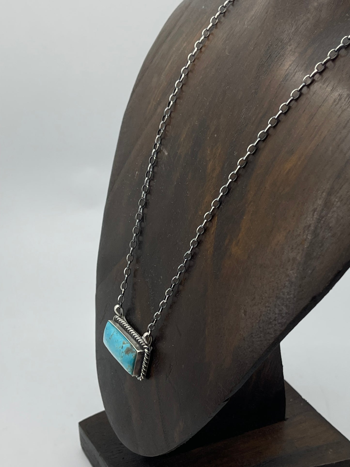 Kingman Turquoise Bar Necklace