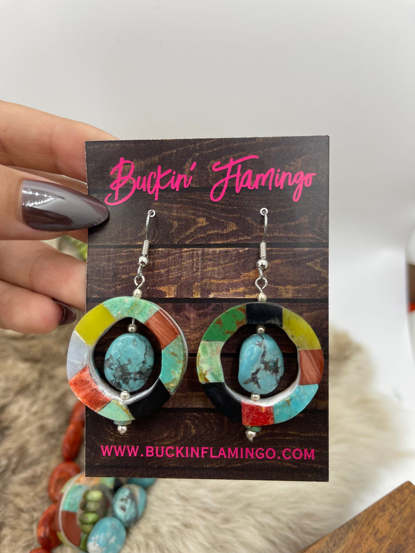 3 Strnad Multi Stone Necklace & Earring Set by Jolene Bird, Santo Domingo