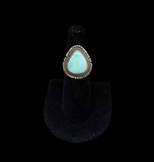 5.75 Royston Turquoise Ring by Dave Skeets, Navajo