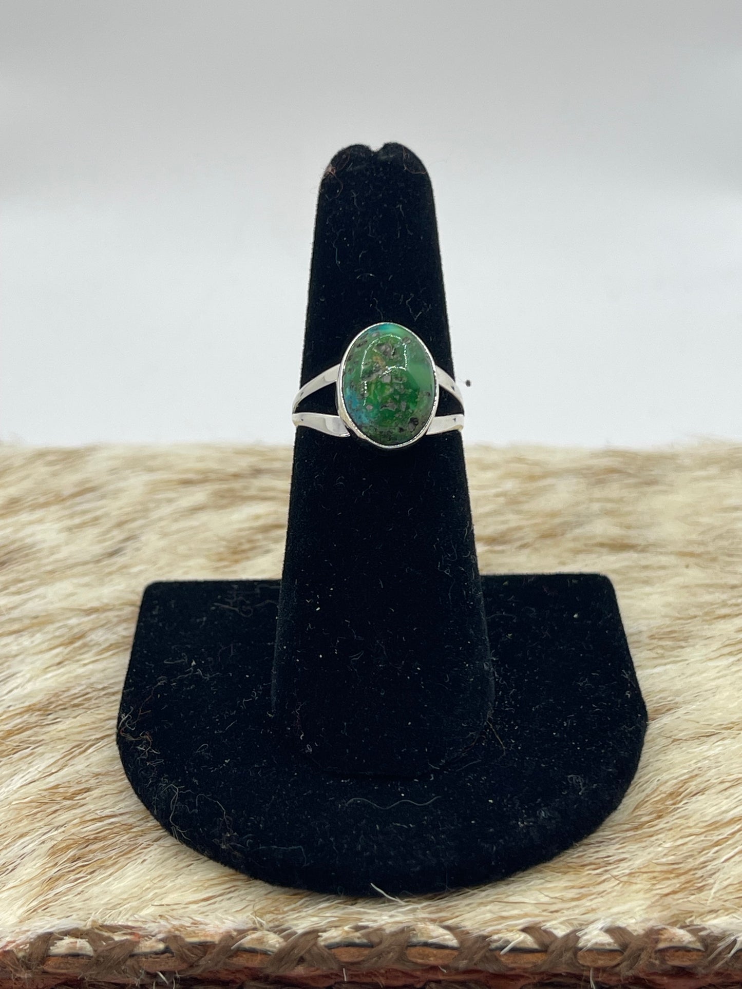 Sonoran Gold Turquoise Ring by Jerold Joe, Navajo ( Color Varies )
