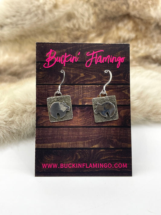 Bear Hook Earrings by Alex Sanchez, Navajo