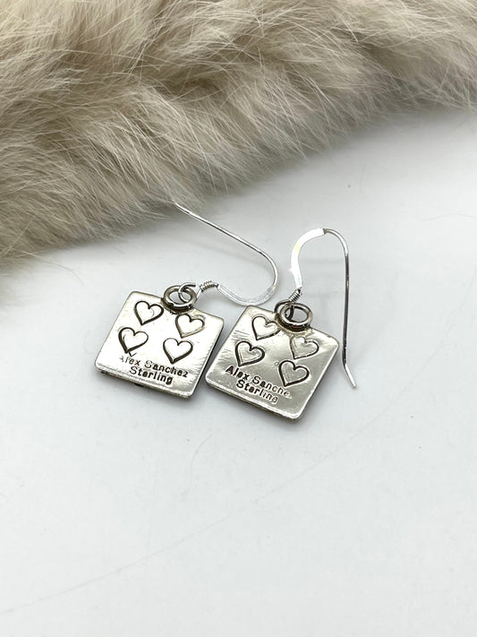 Hook Dragonfly Mini Petroglyph Earrings by Alex Sanchez, Navajo