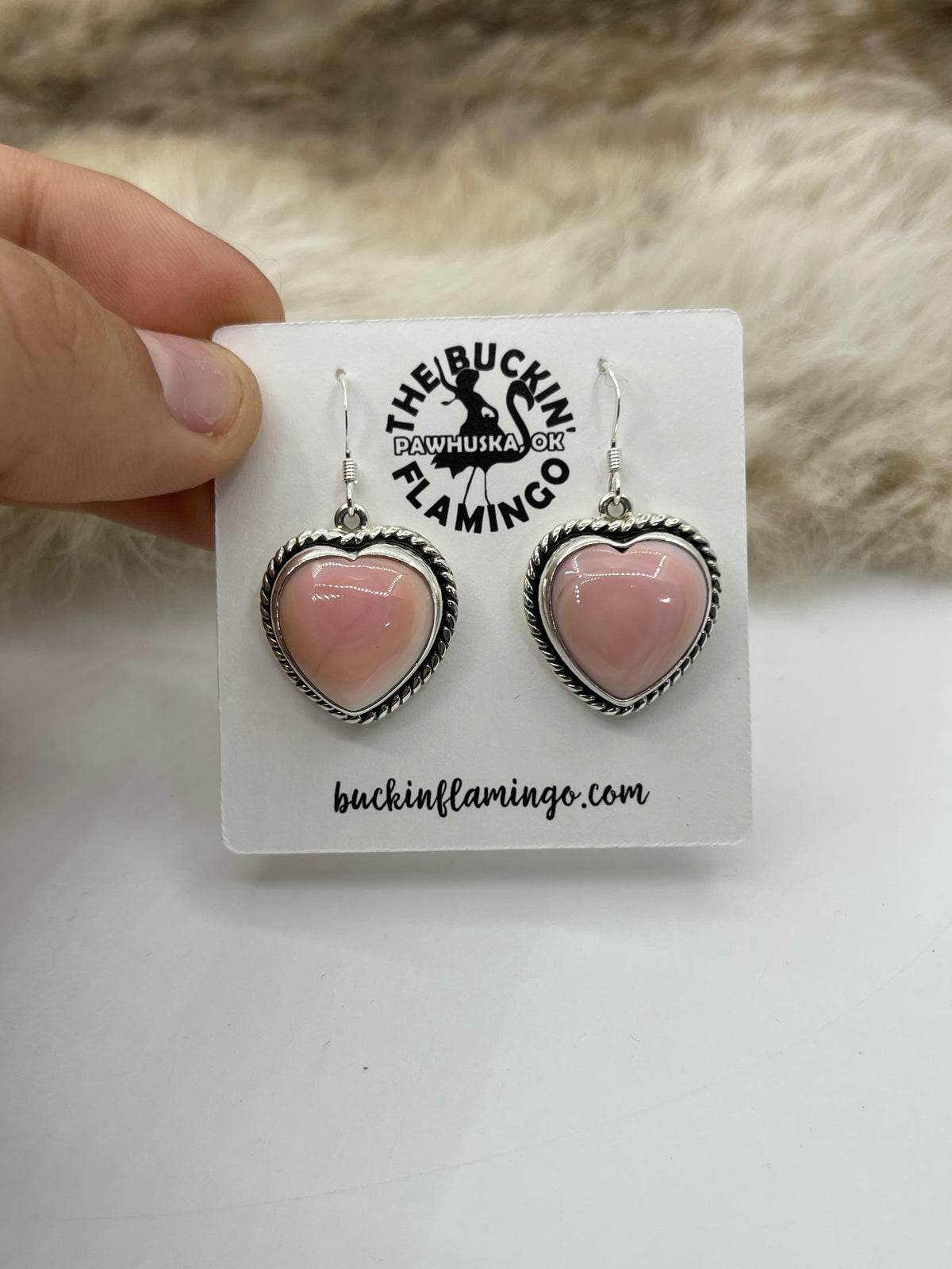 Pink Conch Shell Heart by Joeslias Draper, Navajo