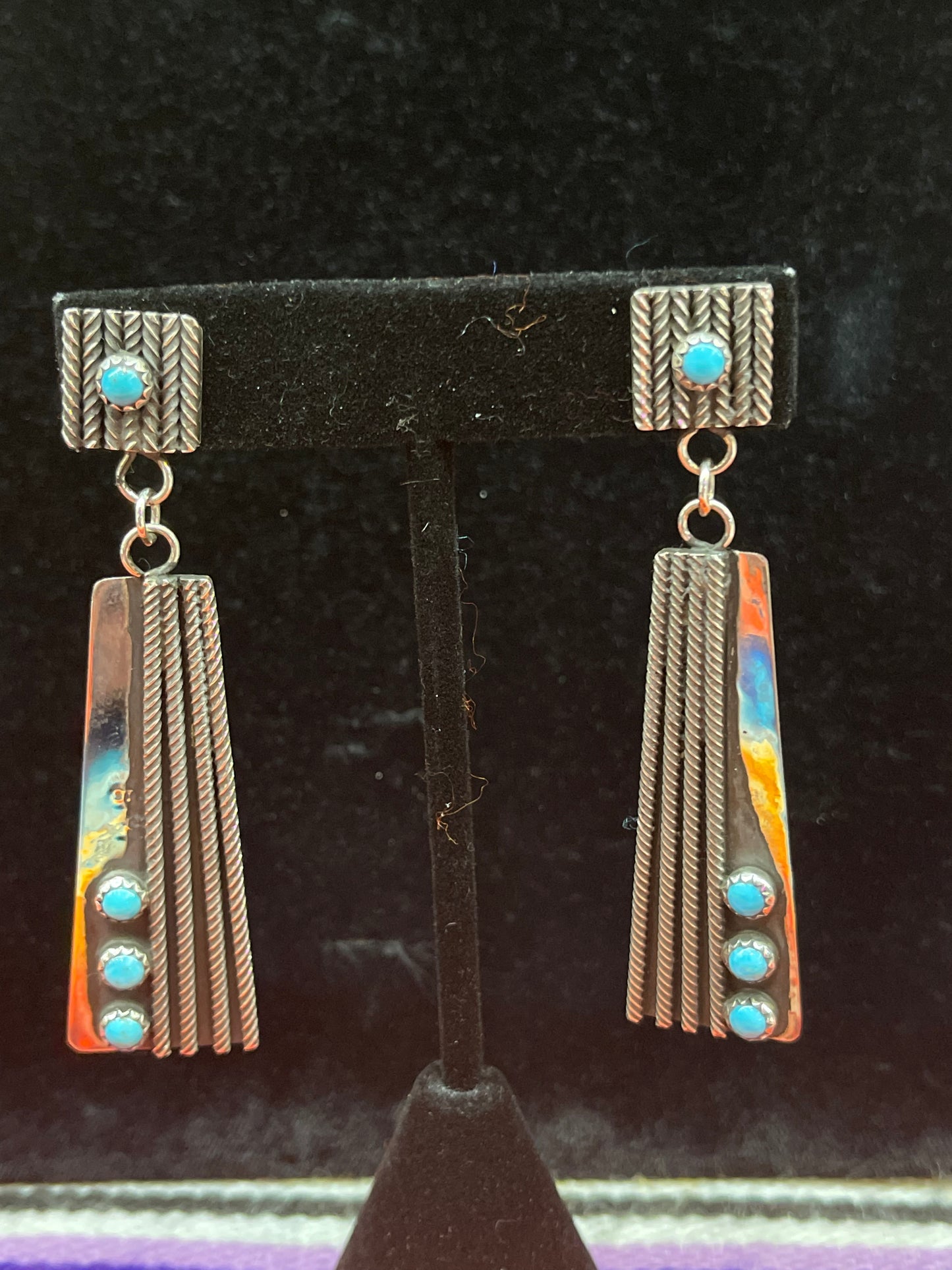 Dangle Sterling Silver Turquoise Earrings