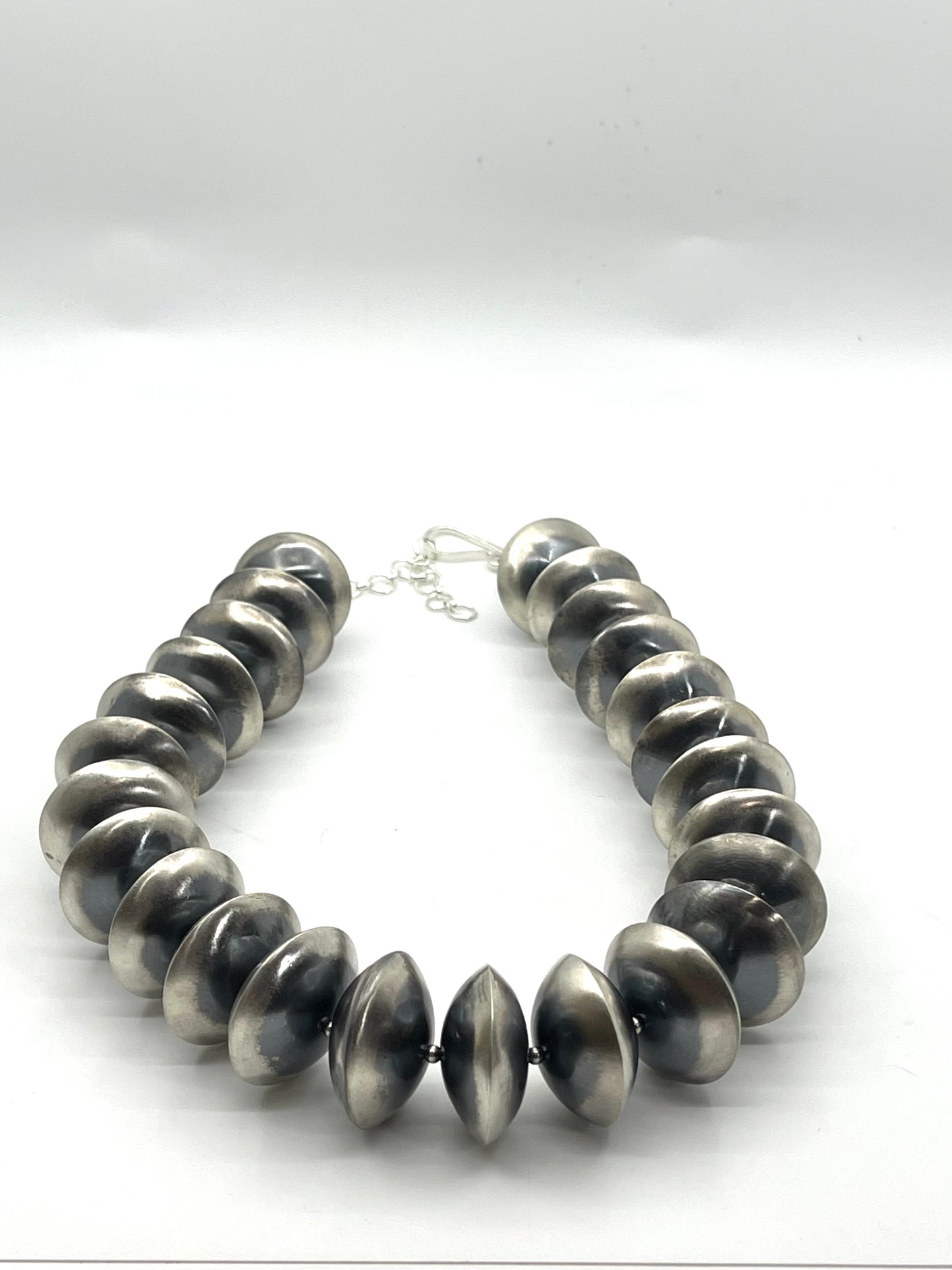 19”+3” Extender 29mm Handmade Navajo Pearls by Bryannen Halwood, Navajo