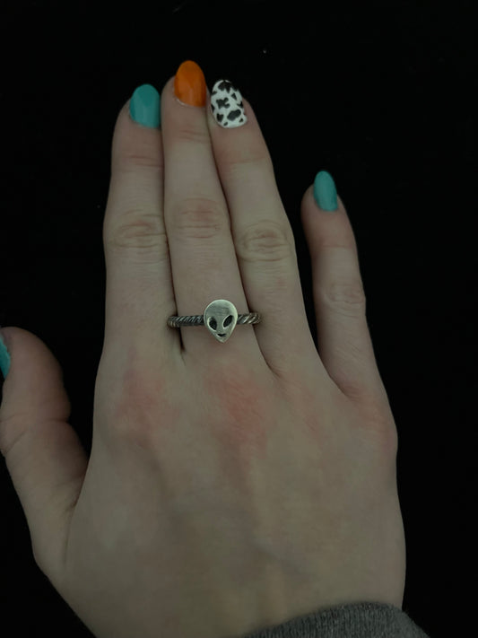 5.5 Alien Ring by David Lopez, Navajo