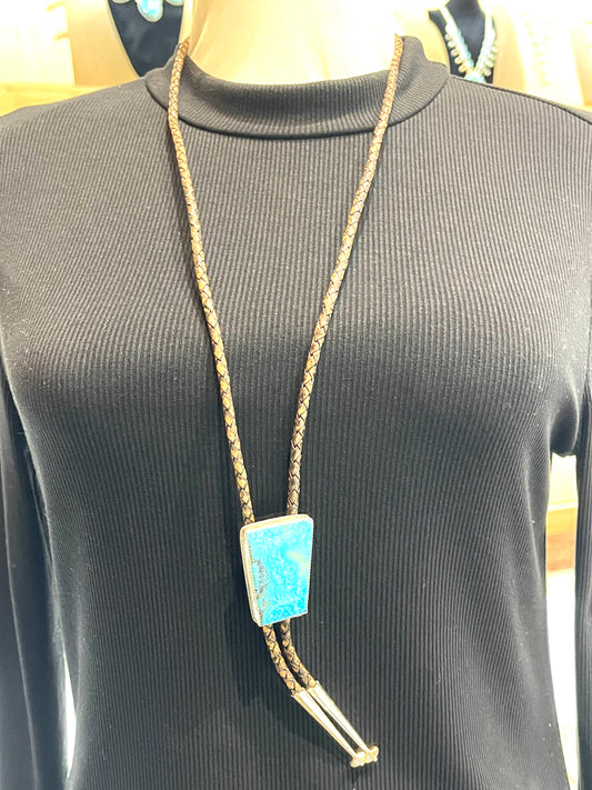 Kingman Turquoise Bolo Tie