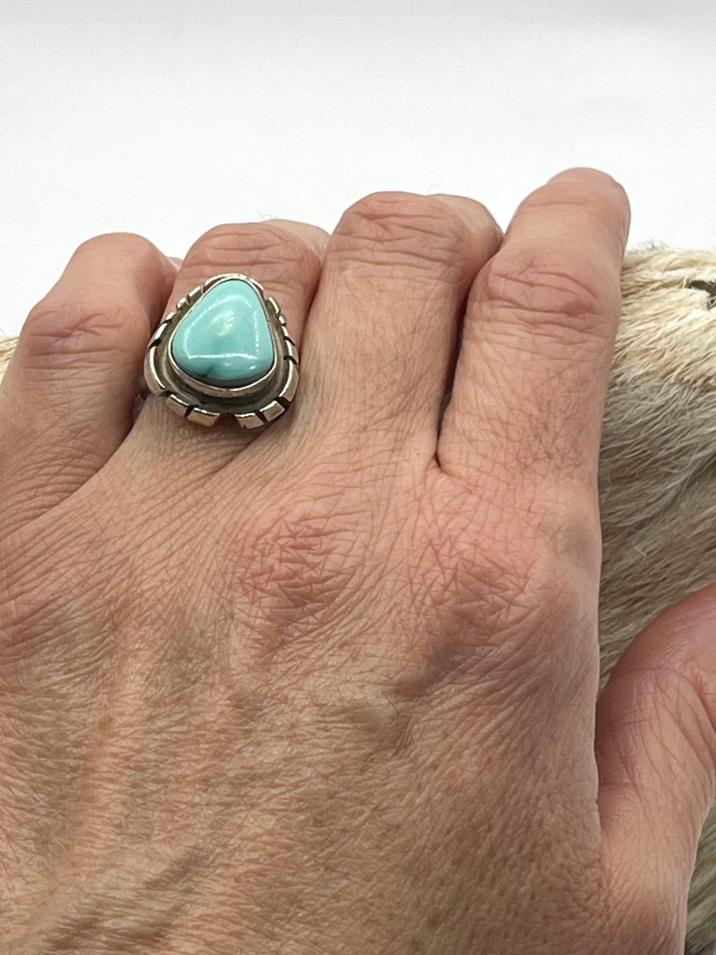 5.0 Teardrop Turquoise Ring