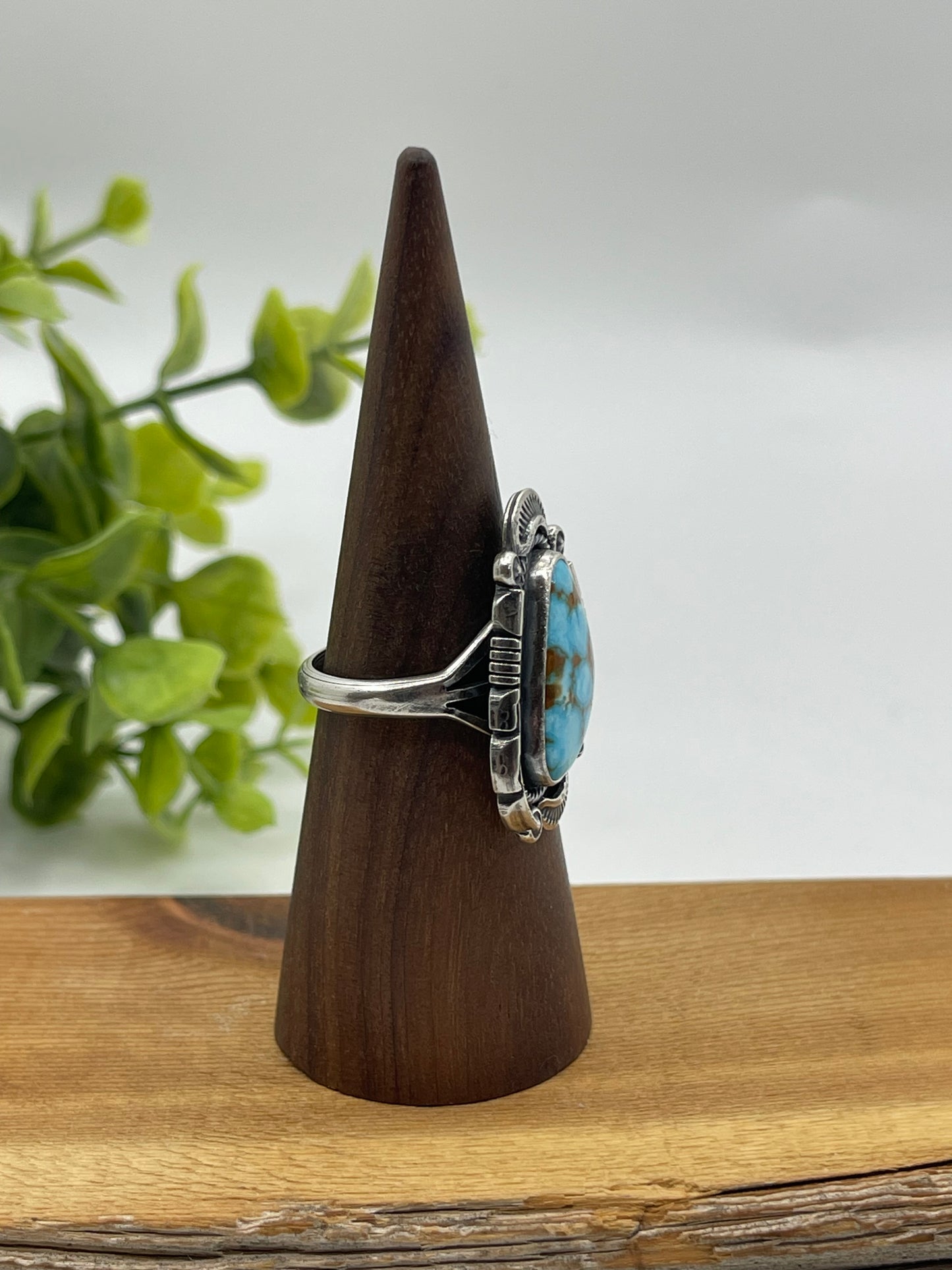 9.5 Sonoran Gold Turquoise Ring by Daniel Benally, Navajp