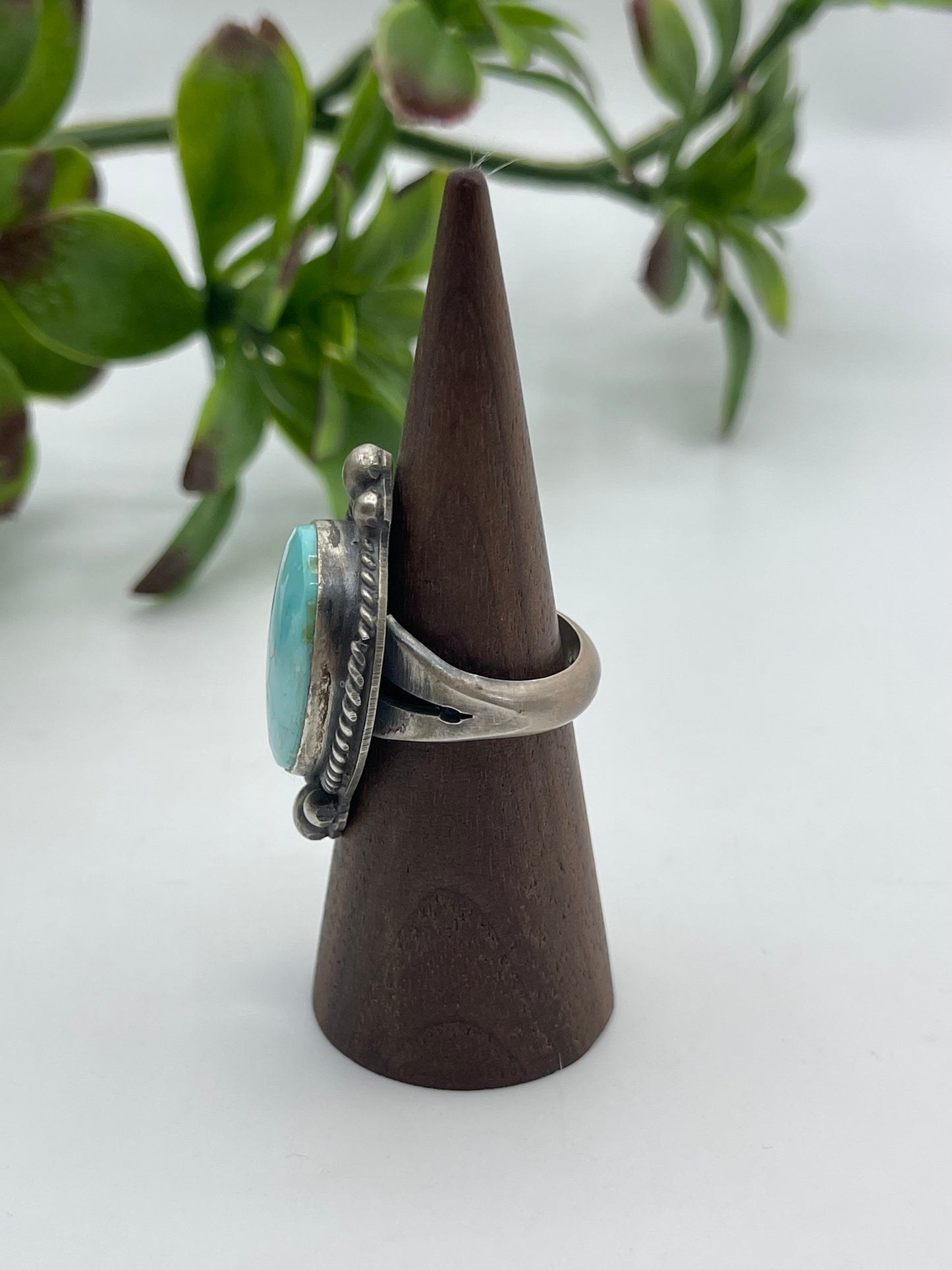 8.0 Sonoran Turquoise Ring By Boyd Ashley, Navajo