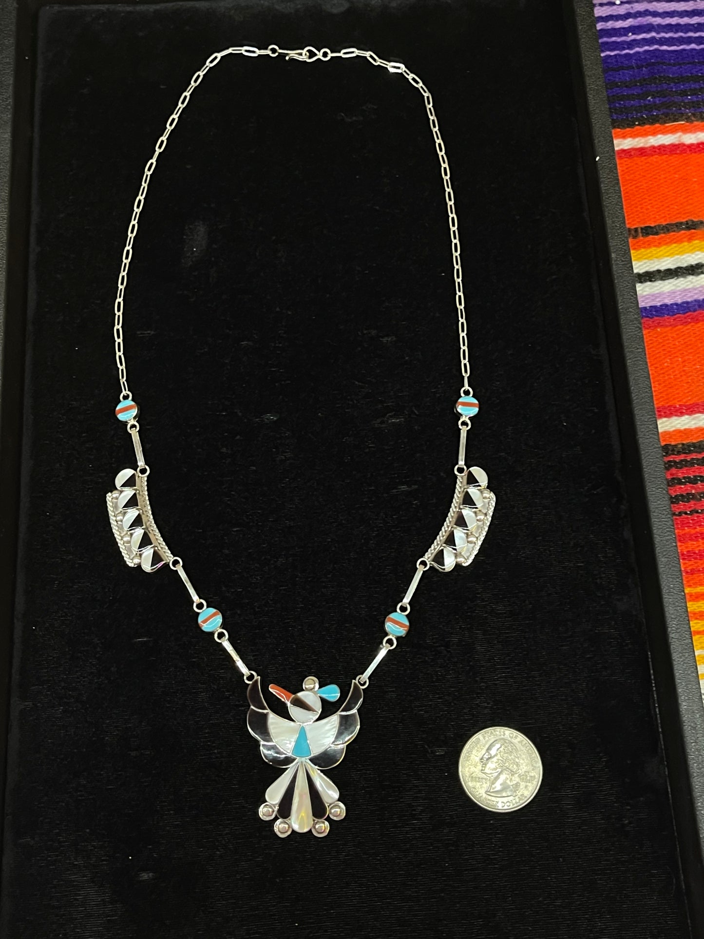 2-Piece Inlay Necklace and Earrings