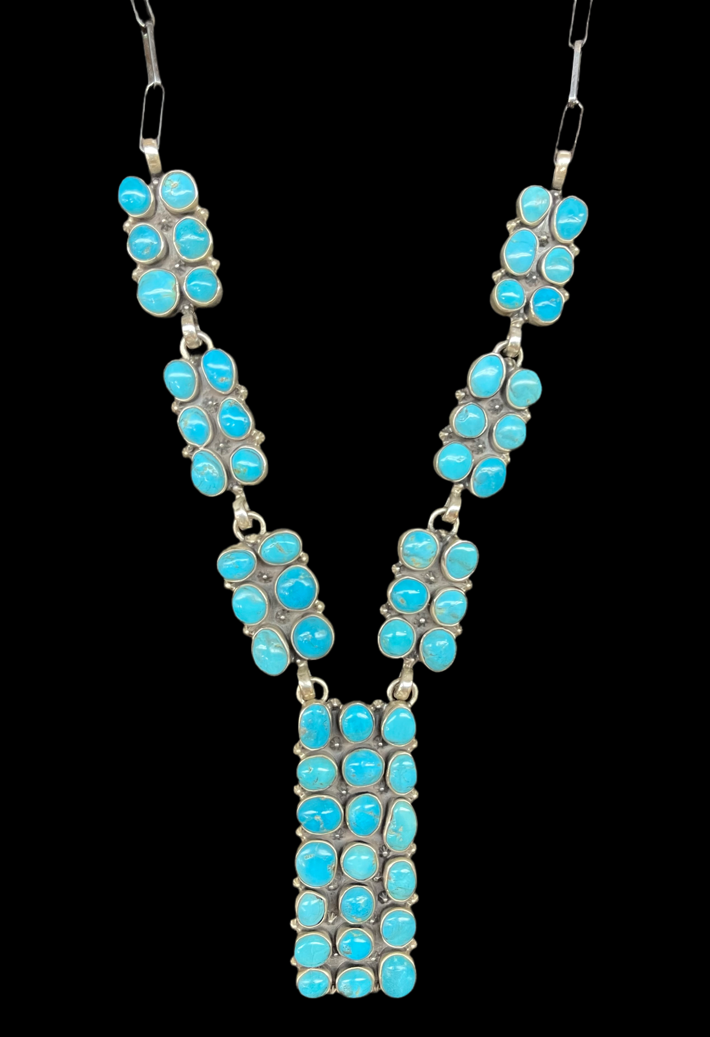 Sleeping Beauty Turquoise Lariat Style Necklace by Zia