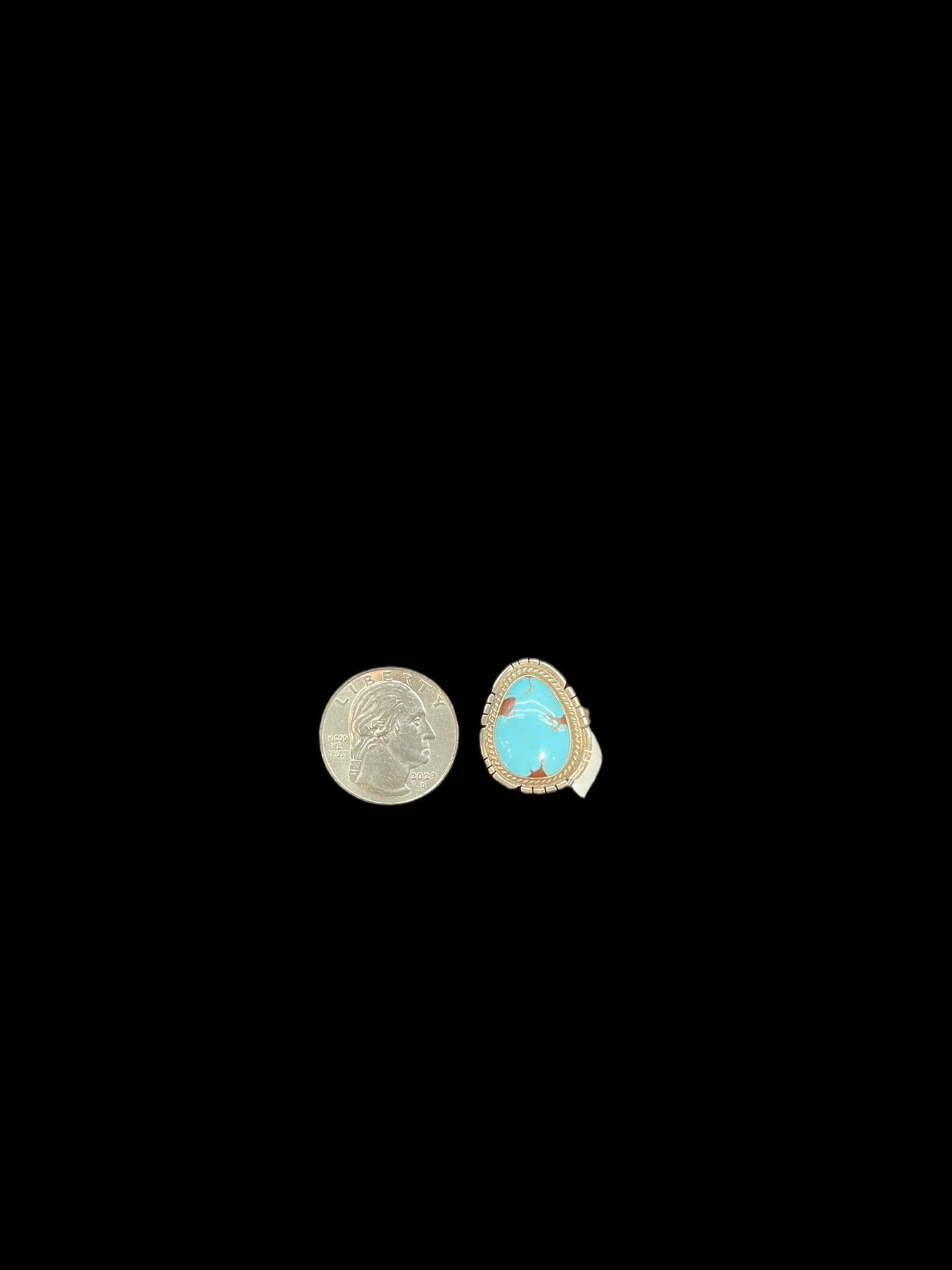 6.5 Kingman Turquoise Ring by Peggy Skeets, Navajo