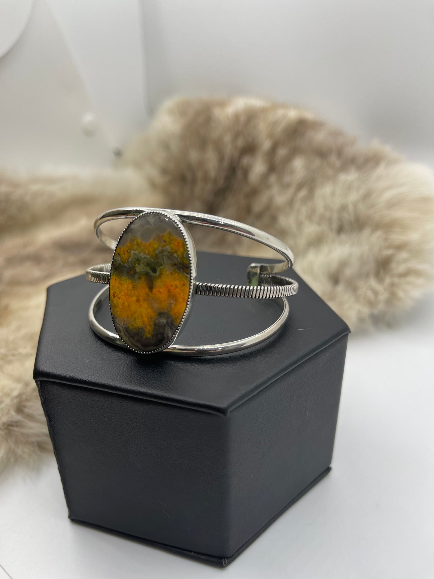3 Wire Bumblebee Jasper Cuff