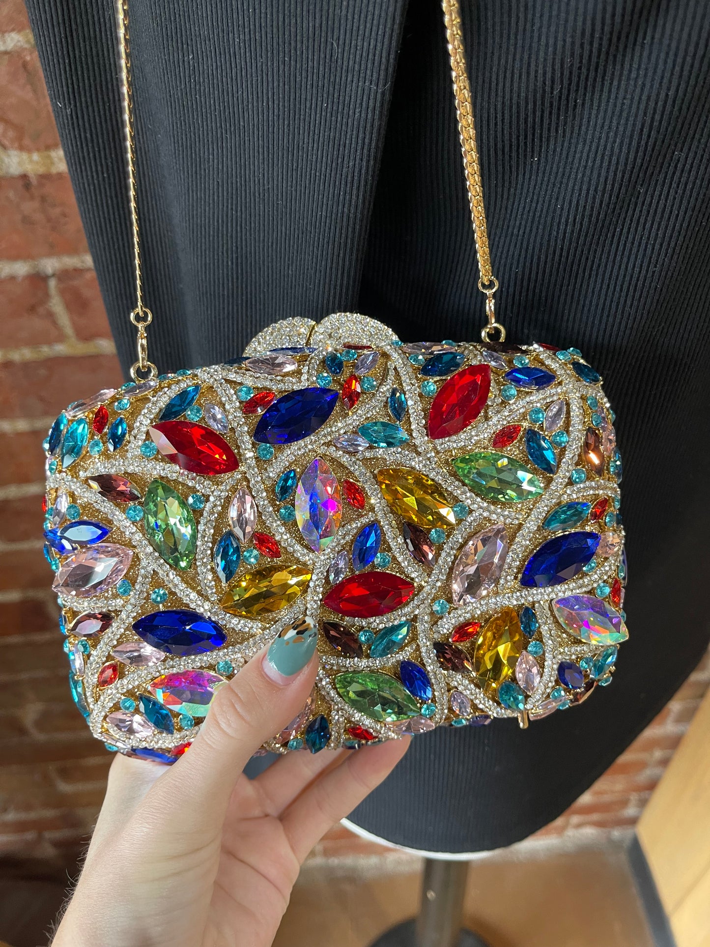 Rainbow Diamond Gold Purse