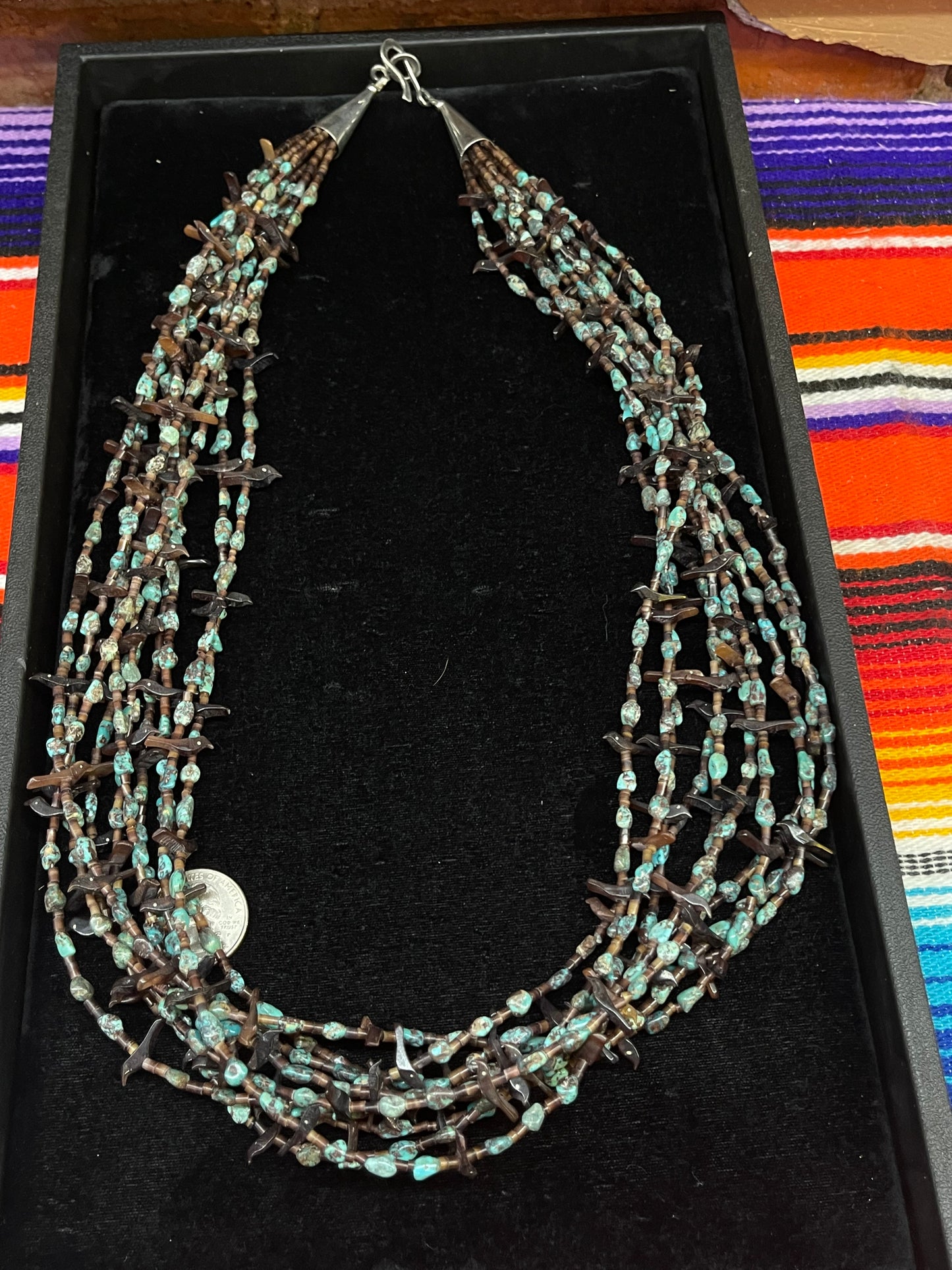 Turquoise and Pin Shell Necklace
