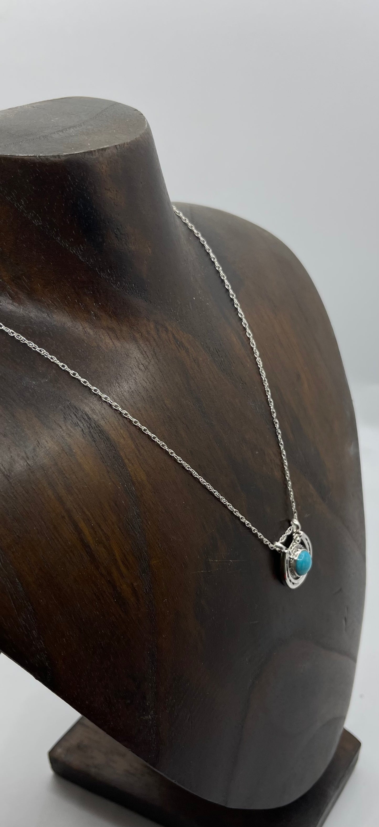 18" Turquoise Horseshoe Necklace by Annette Chiquita, Navajo