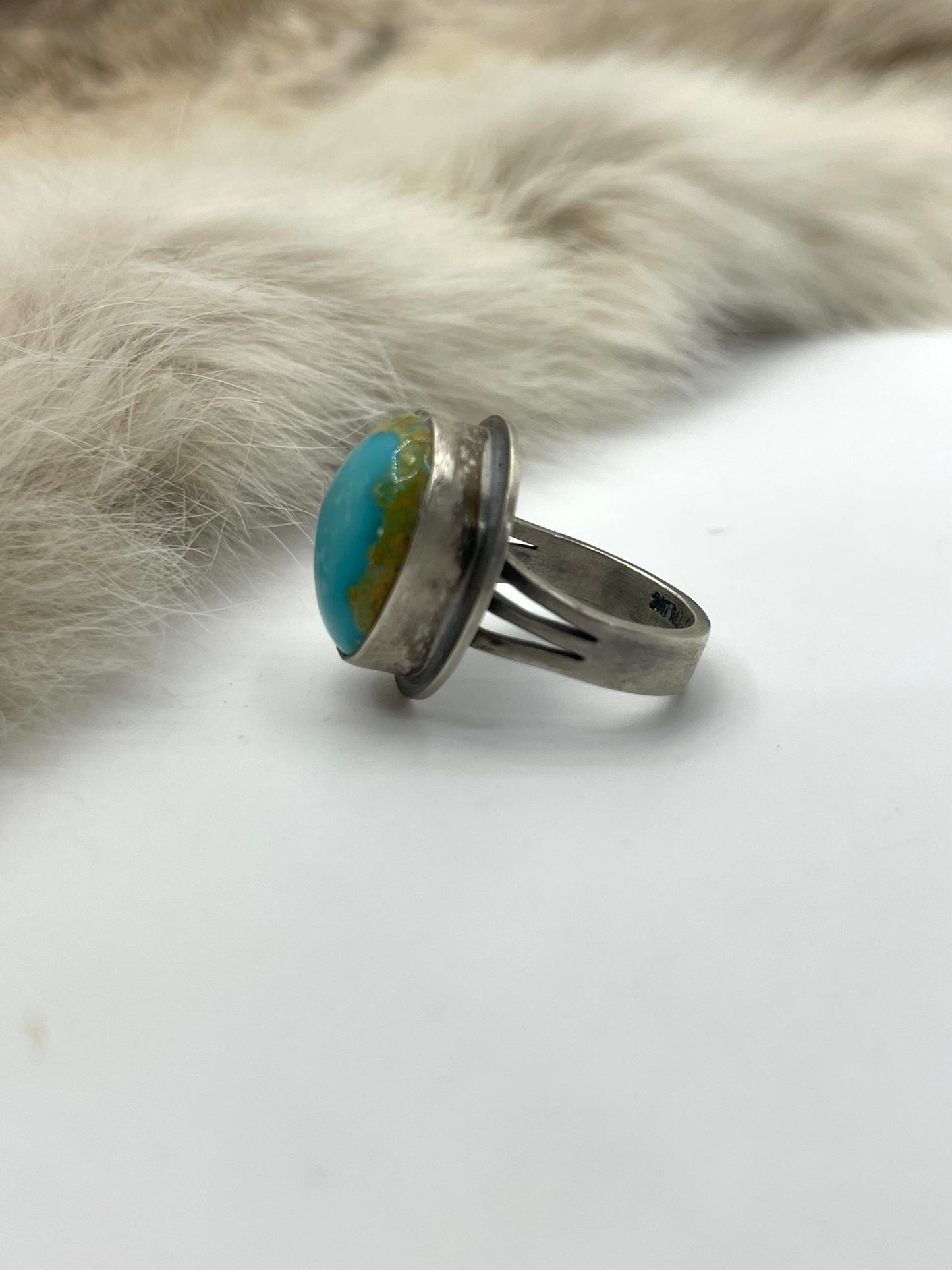 5.5 Cripple Creek Turquoise Oval Ring