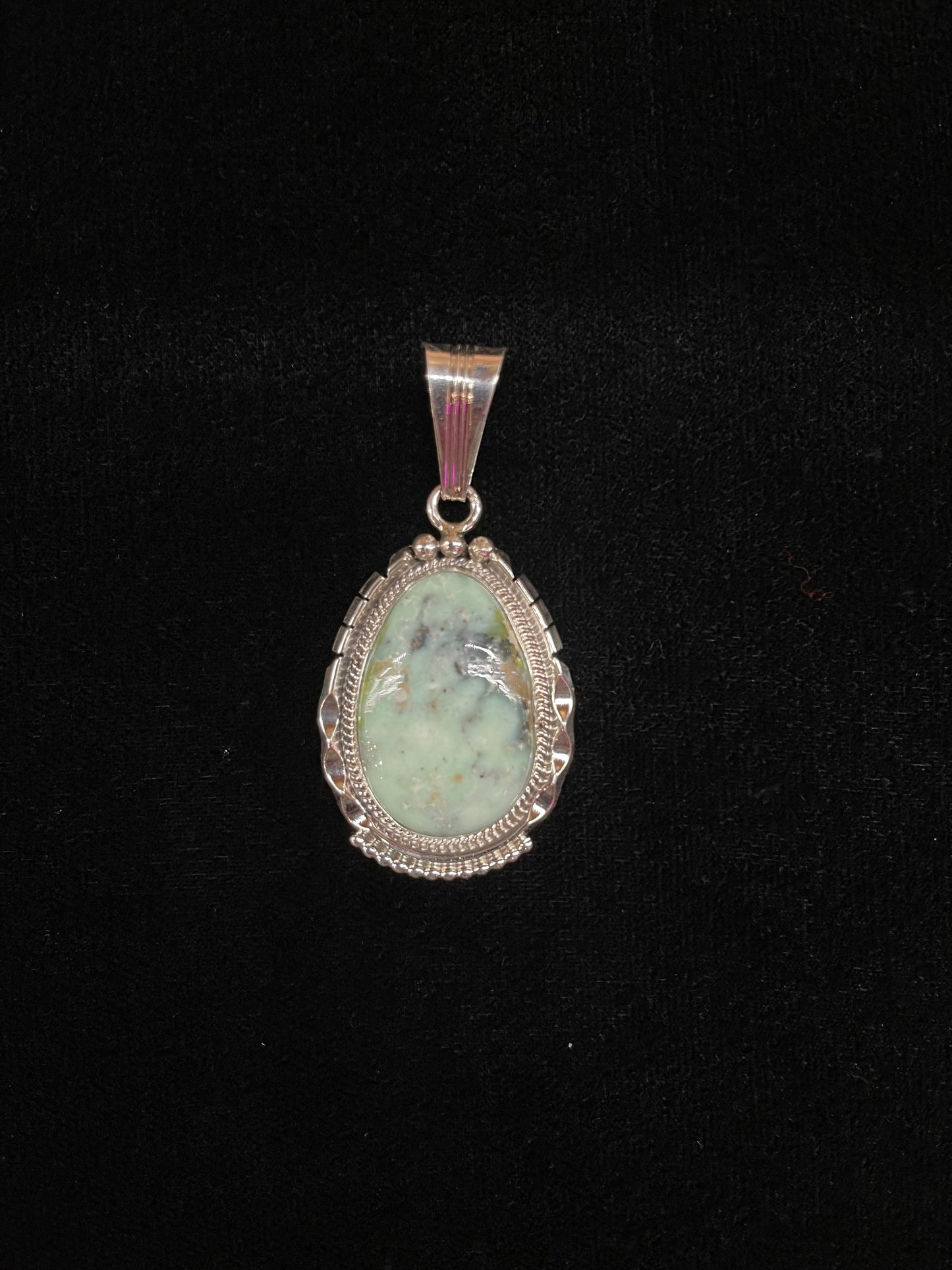 Palomino Turquoise Pendant by Daniel Benally, Navajo