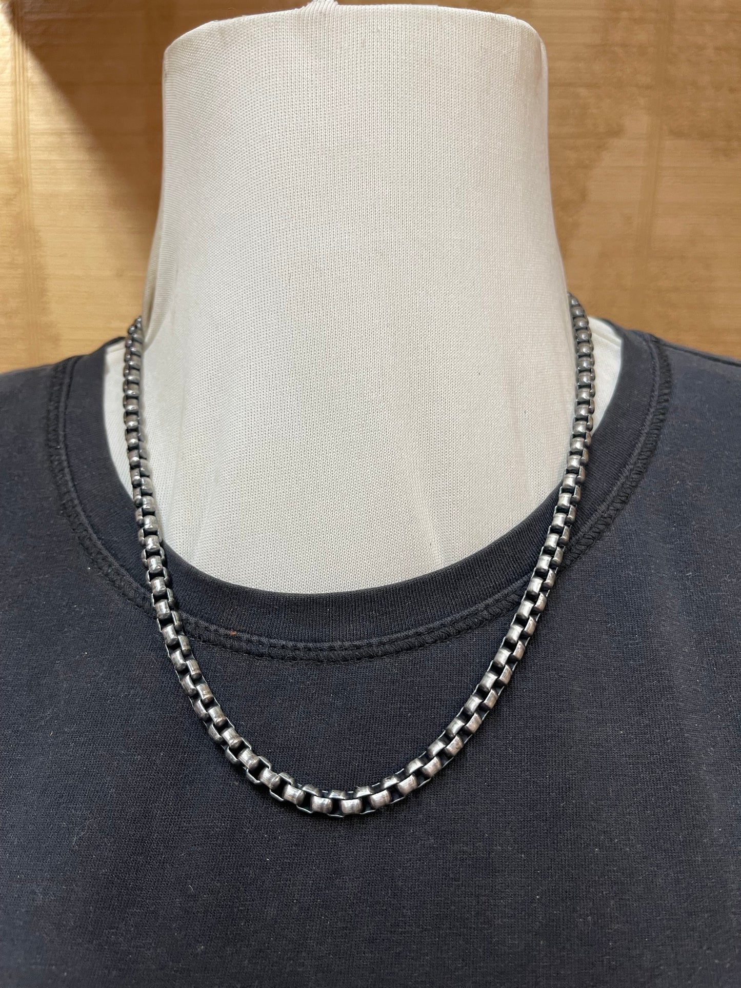 Heavy Sterling Silver 20" Box Chain