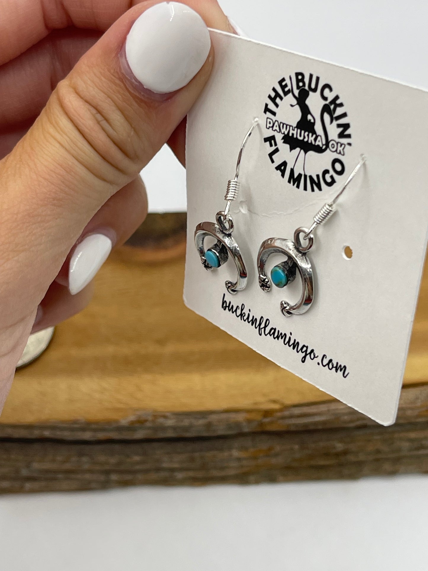 Lightweight Turquoise Naja Hook Dangle Earrings