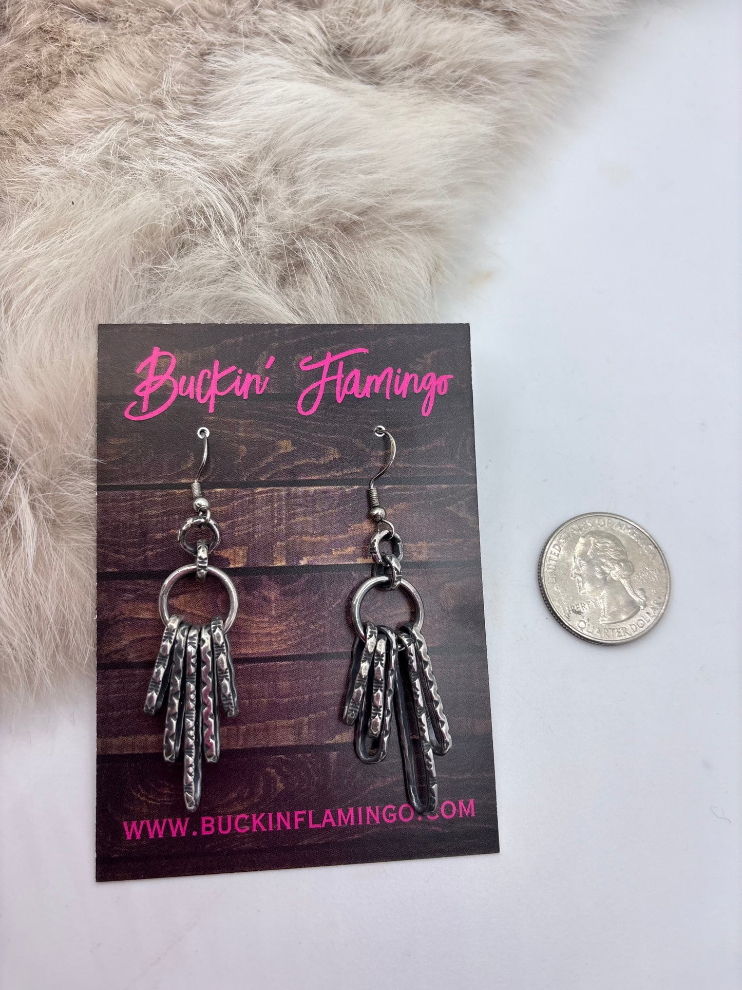 Bad Bronc Paperclip Chain Dangle Earrings