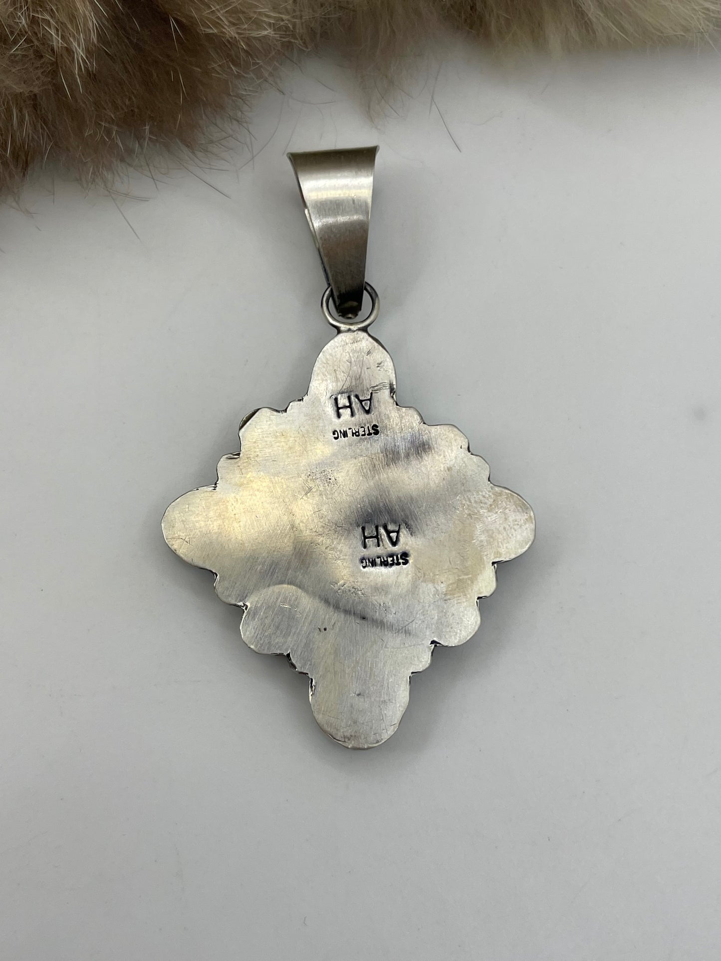 12mm Bail Sonoran Turquoise Cluster Pendant by Aldora Henry, Navajo