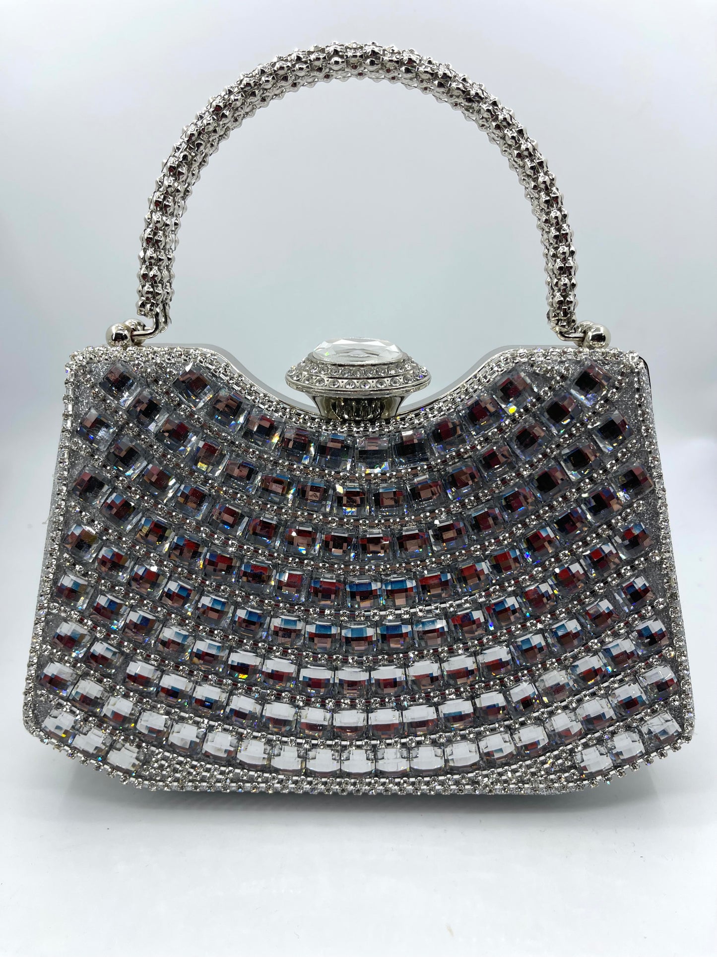 Diamond and Glitter Purse Silver & Gold