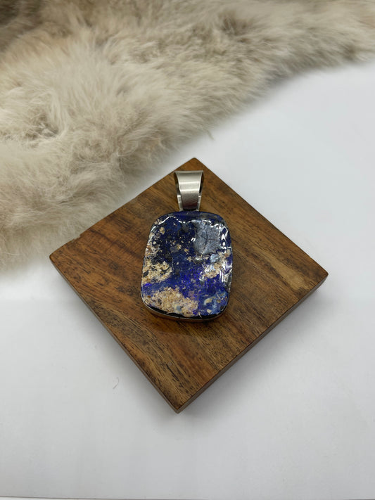 Natural Boulder Opal with 15mm bail by Harold Joe, Navajo