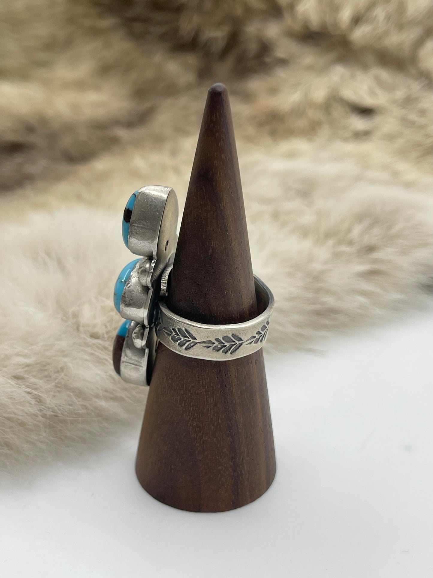 L3 Stone Egyptian Turquoise Adjustable (8.0-11.0) by Happy Piasso, Navajo