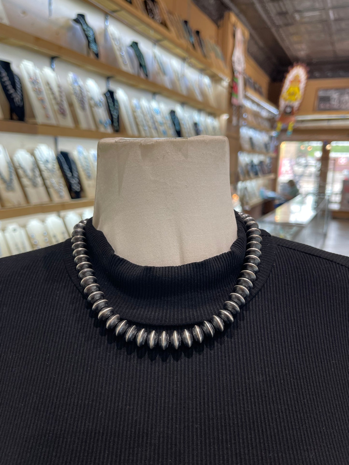 18” 11mm Stamped by Marcella James, Navajo
